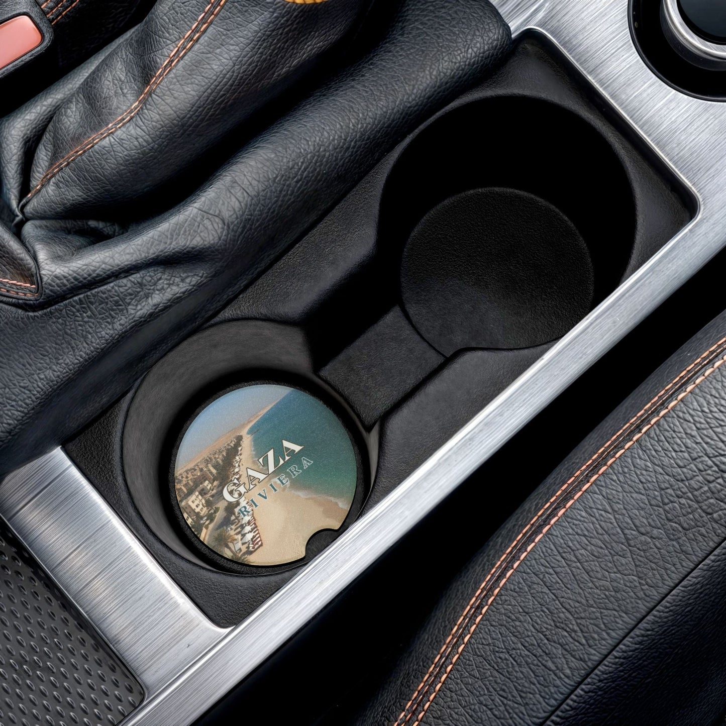 Gaza Riviera Soapstone Car Coaster Printify