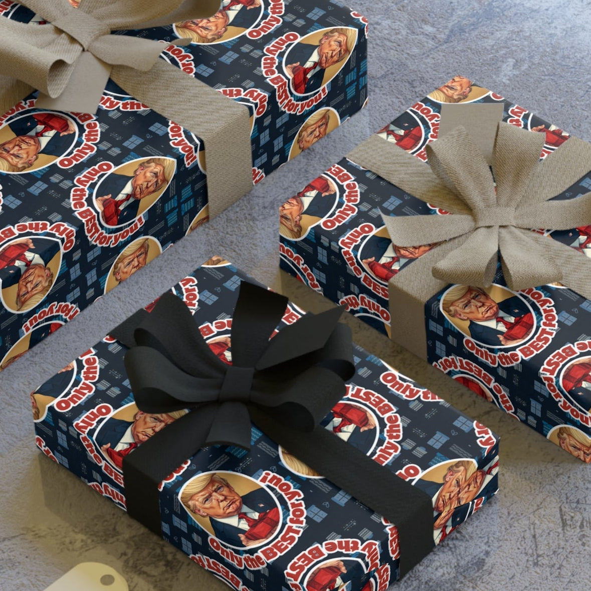 Only the Best Gift Wrap Paper Roll featuring Trump