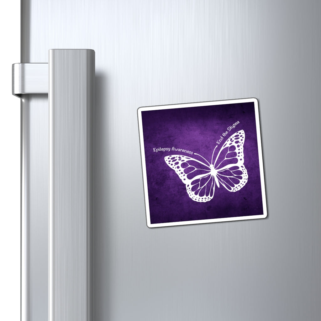 Epilepsy Awareness Butterfly Magnet - End the Stigma