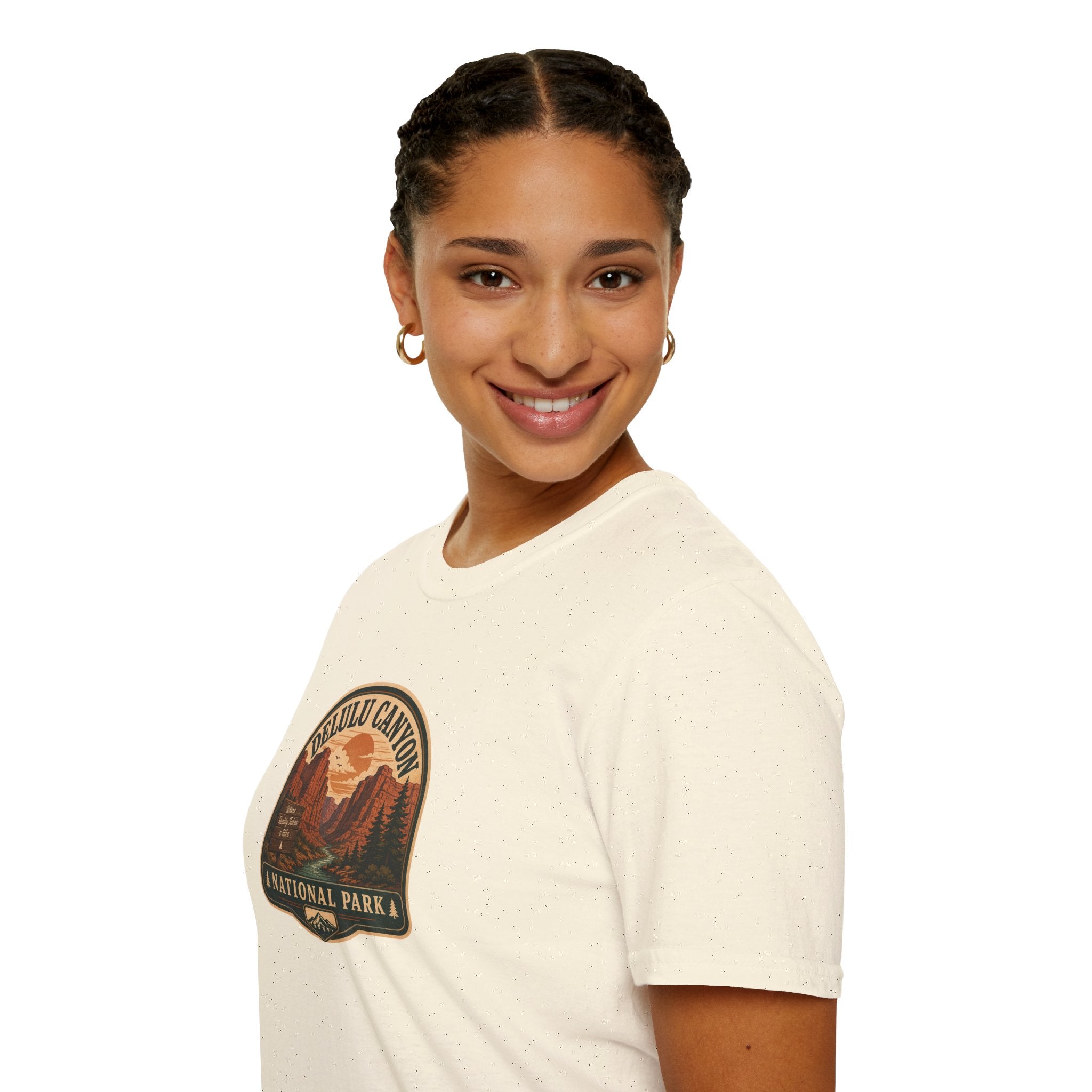 Delulu Canyon National Park Unisex T-Shirt | Funny Retro National Park Parody Tee