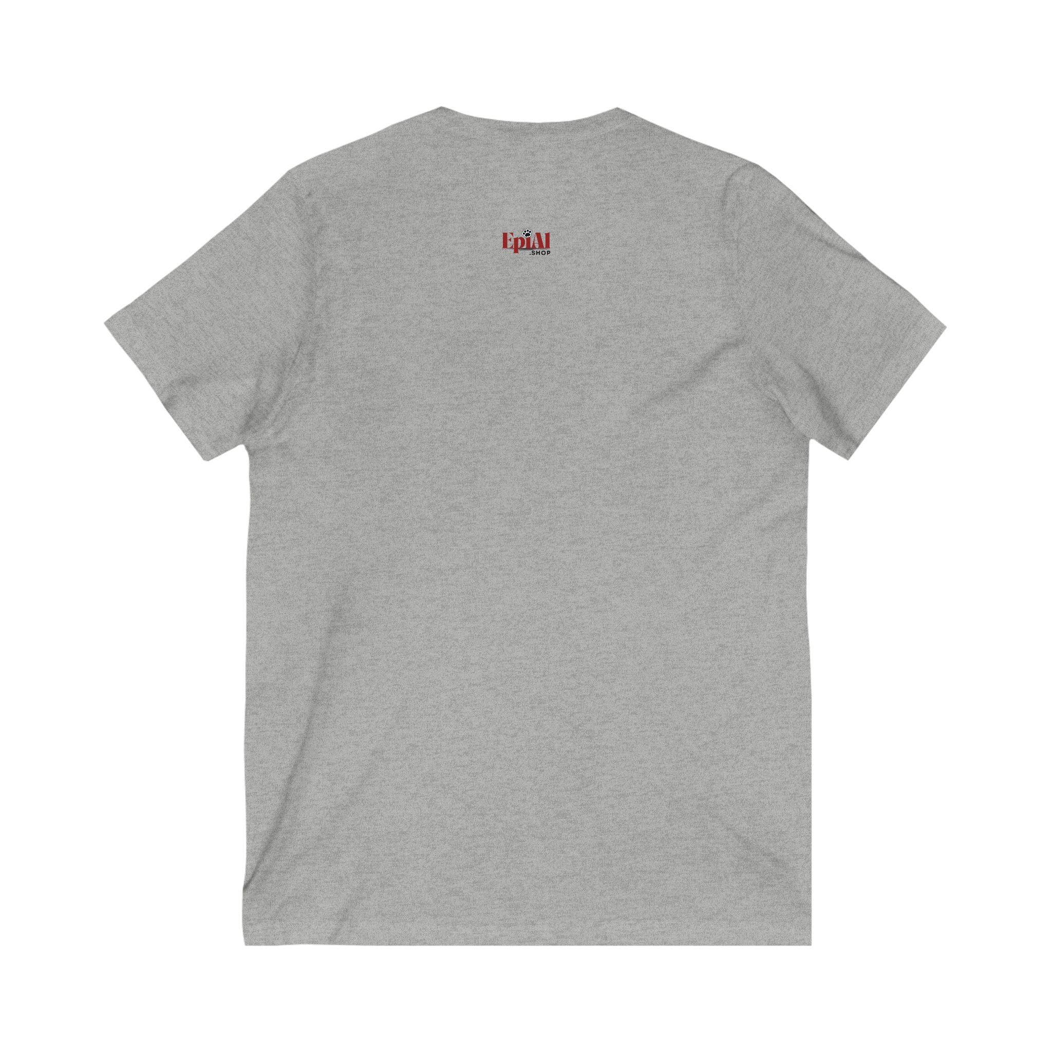 Photo depicting the ​It's a Black Cat Thing Unisex Jersey Short Sleeve V-Neck Tee from EpiAl's Shop.