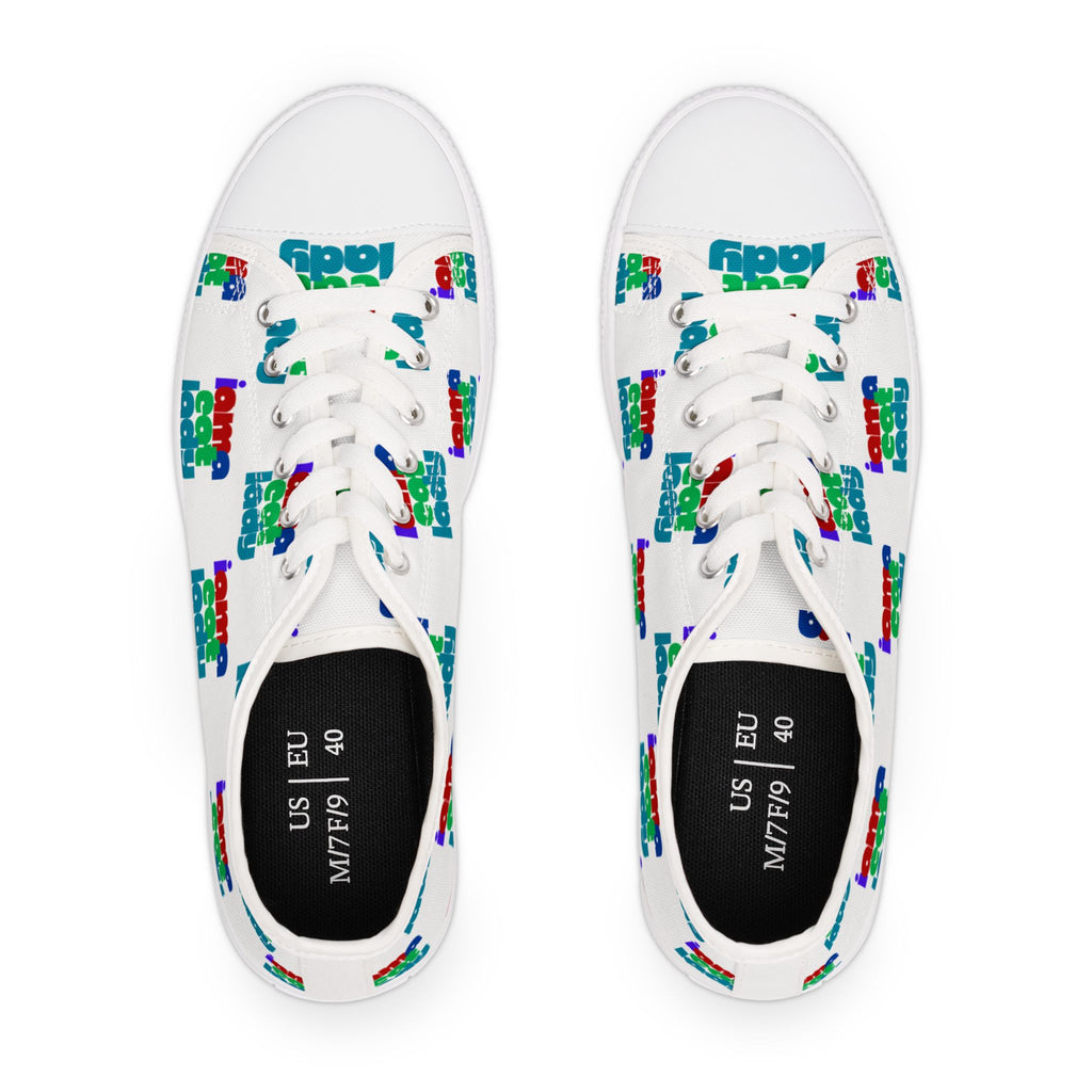 Fun Cat Lady Women's Low Top Sneakers