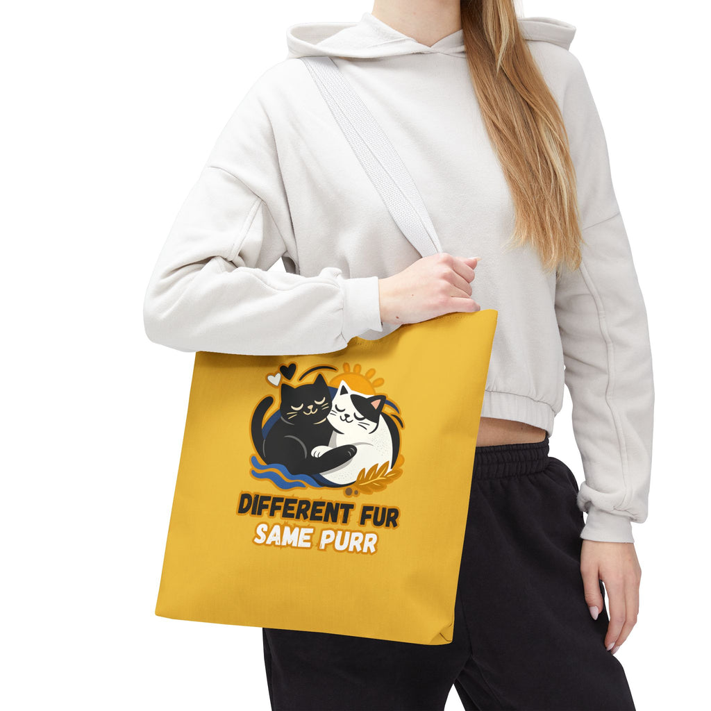 Different Fur, Same Purr Cat Tote Bag – Cozy Friendship Market Bag