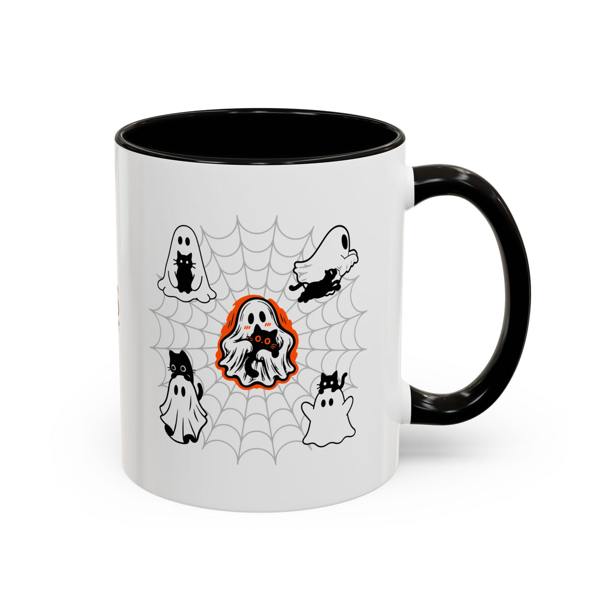 Ghost Cats Halloween Accent Mug (11oz, 15oz)