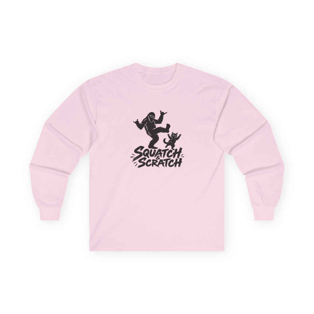 Squatch Scratch Long Sleeve Tee — Bigfoot Graphic Shirt
