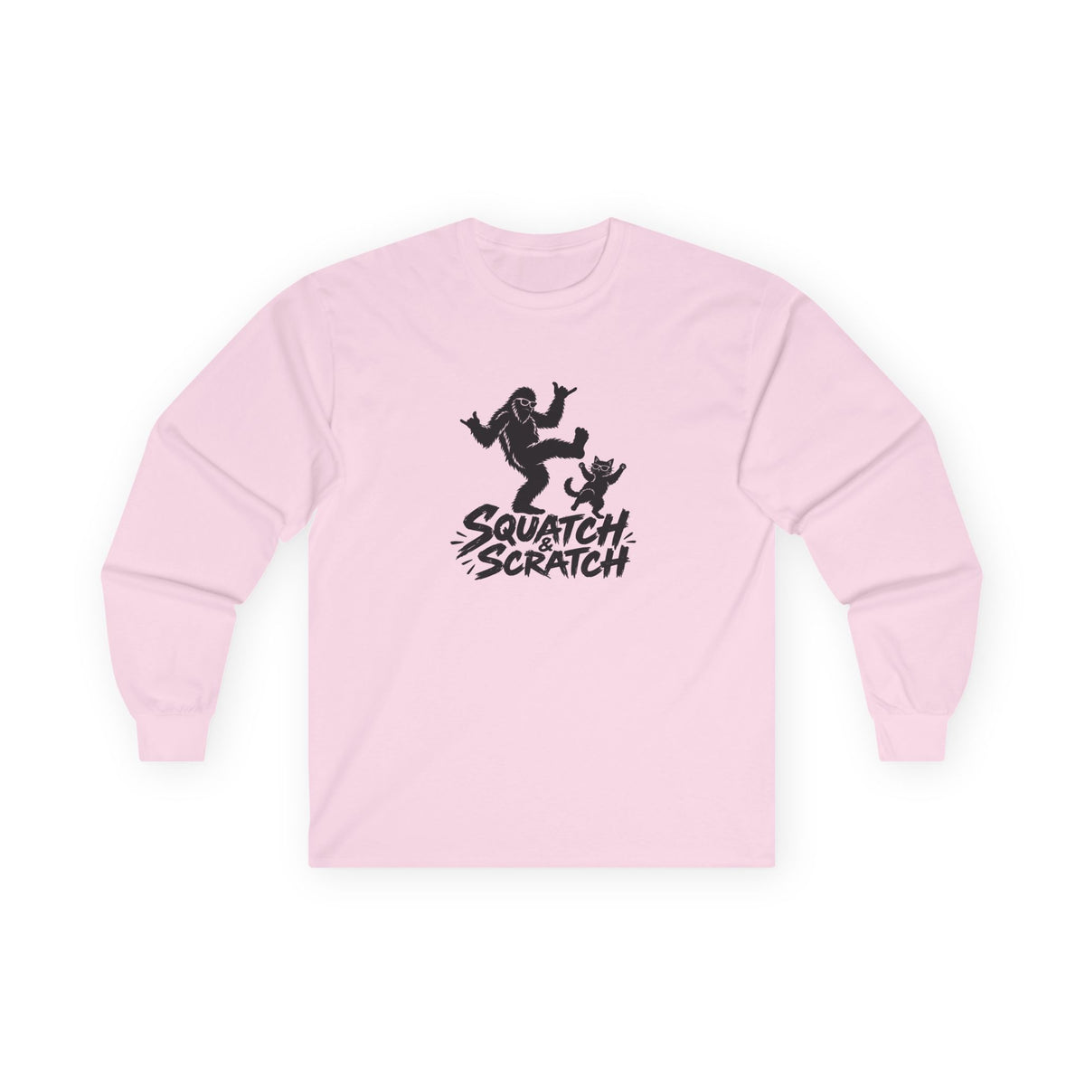 Squatch Scratch Long Sleeve Tee — Bigfoot Graphic Shirt
