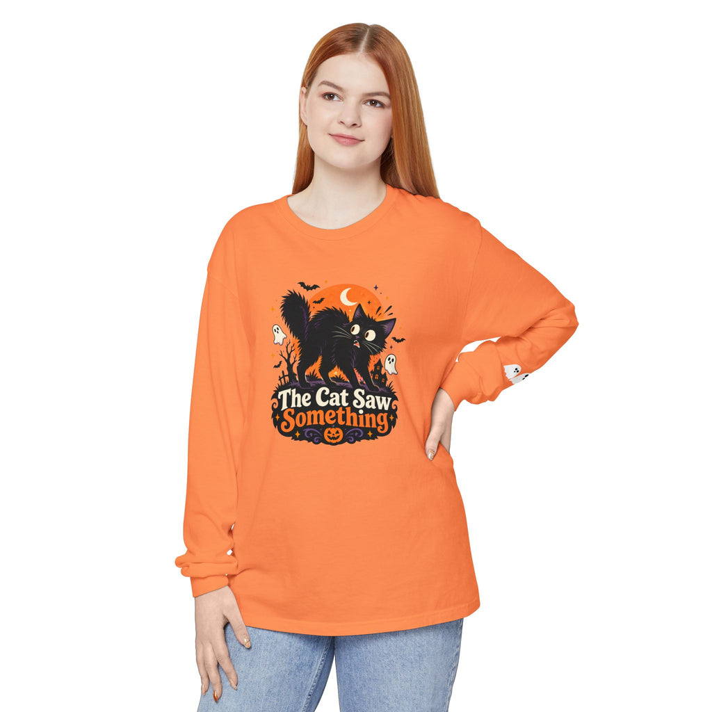 The Cat Saw Something Halloween Long Sleeve Shirt