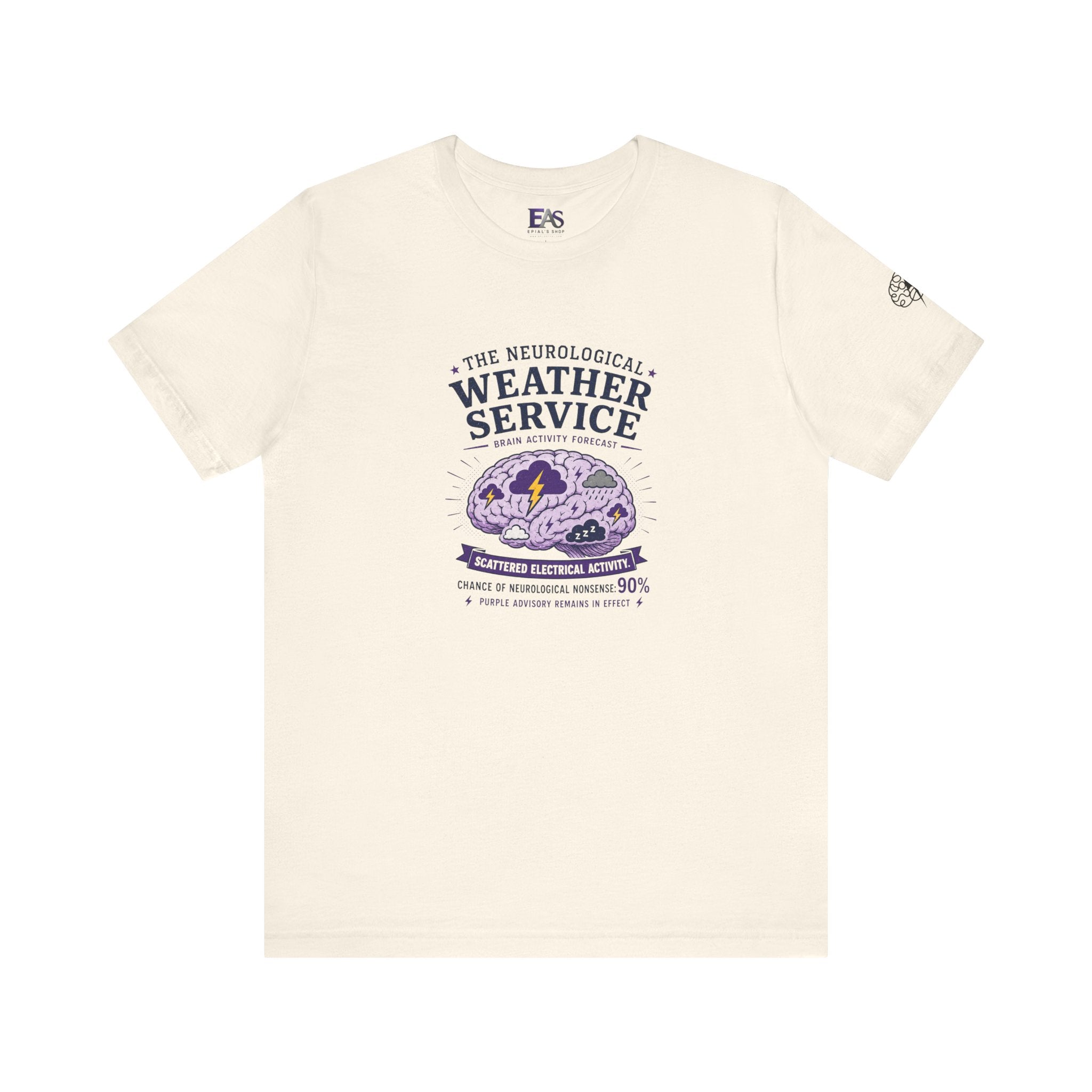 Neurological Weather Service Epilepsy Awareness T-Shirt | Brain Forecast Tee