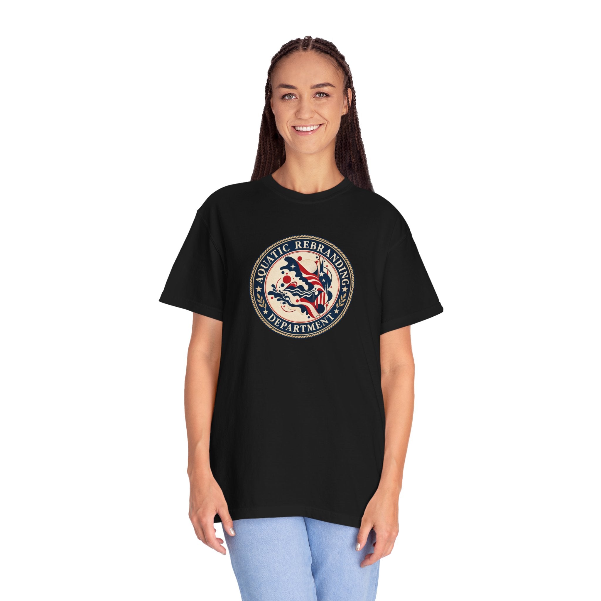 Aquatic Rebranding Department Garment-Dyed Unisex T-Shirt