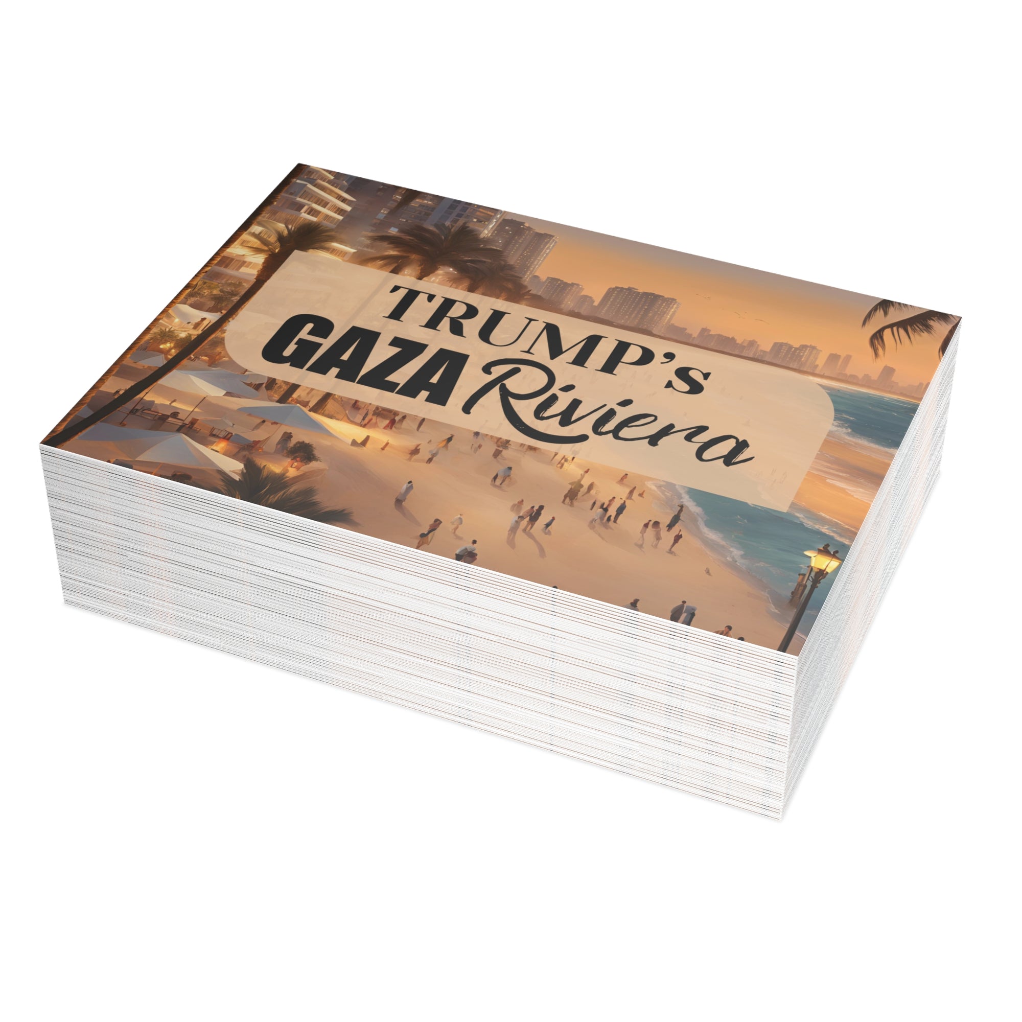 Trump’s Gaza Riviera Postcard Bundles with Envelopes