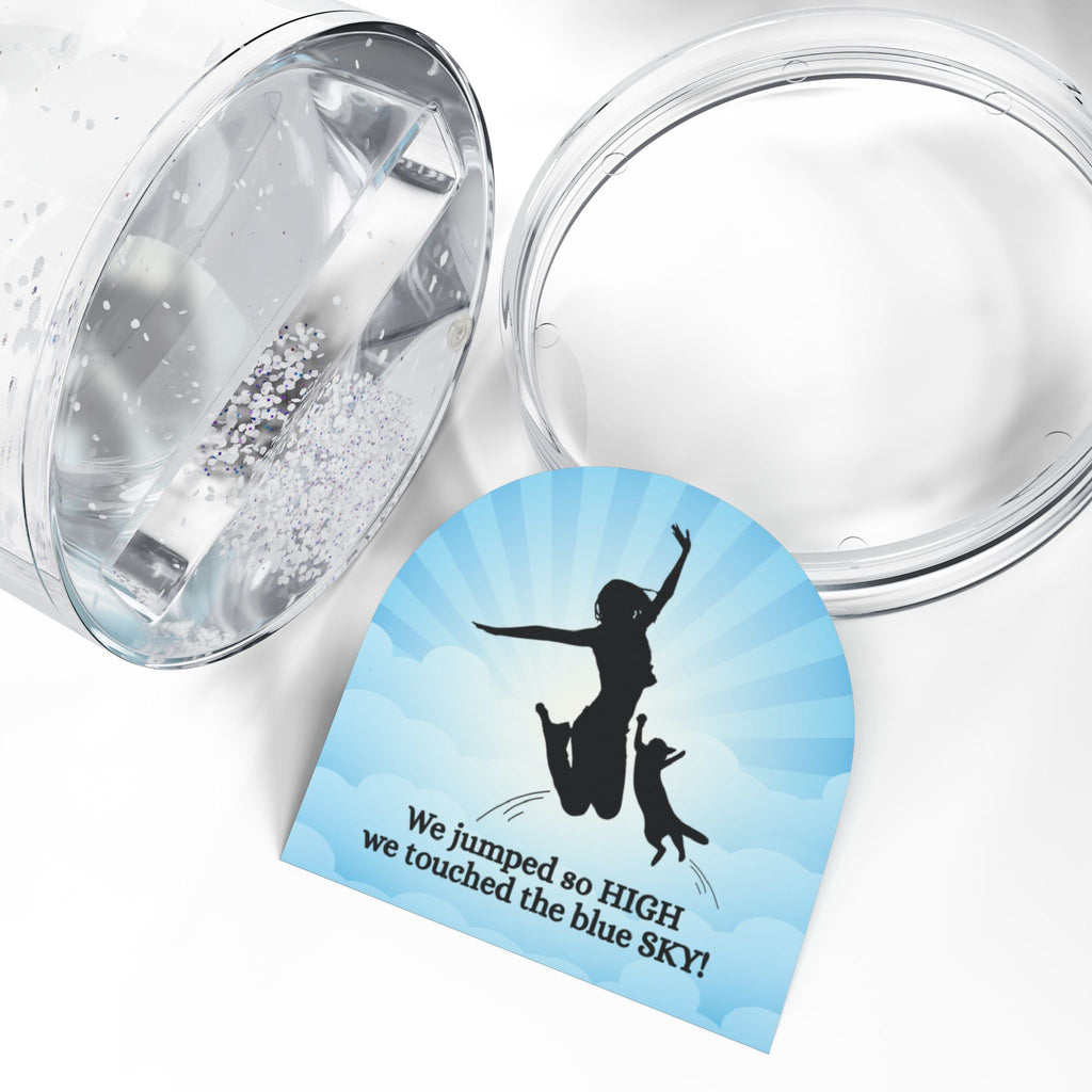 Joyful Cat Lady Snow Globe, Inspirational Decor