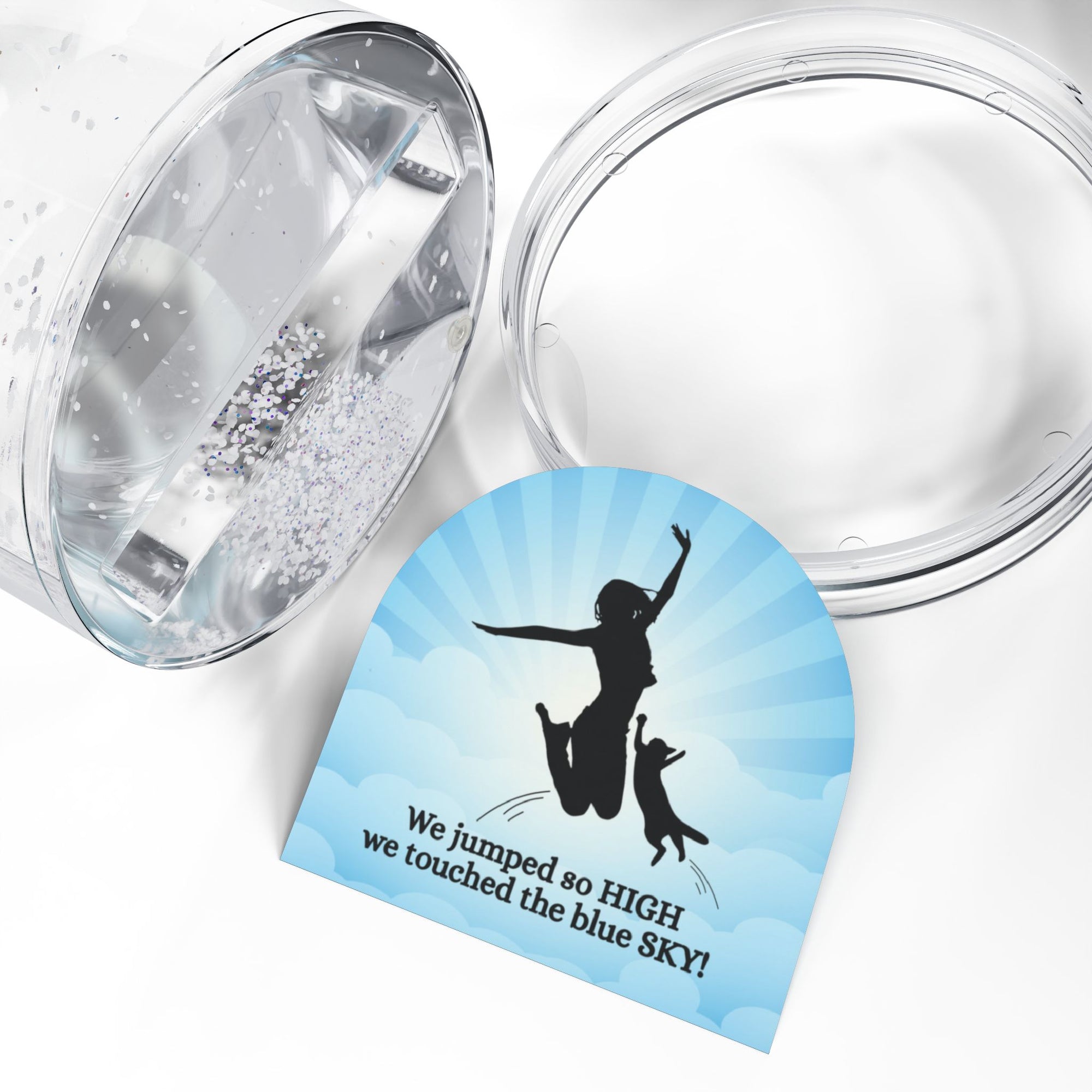 Joyful Cat Lady Snow Globe, Inspirational Decor