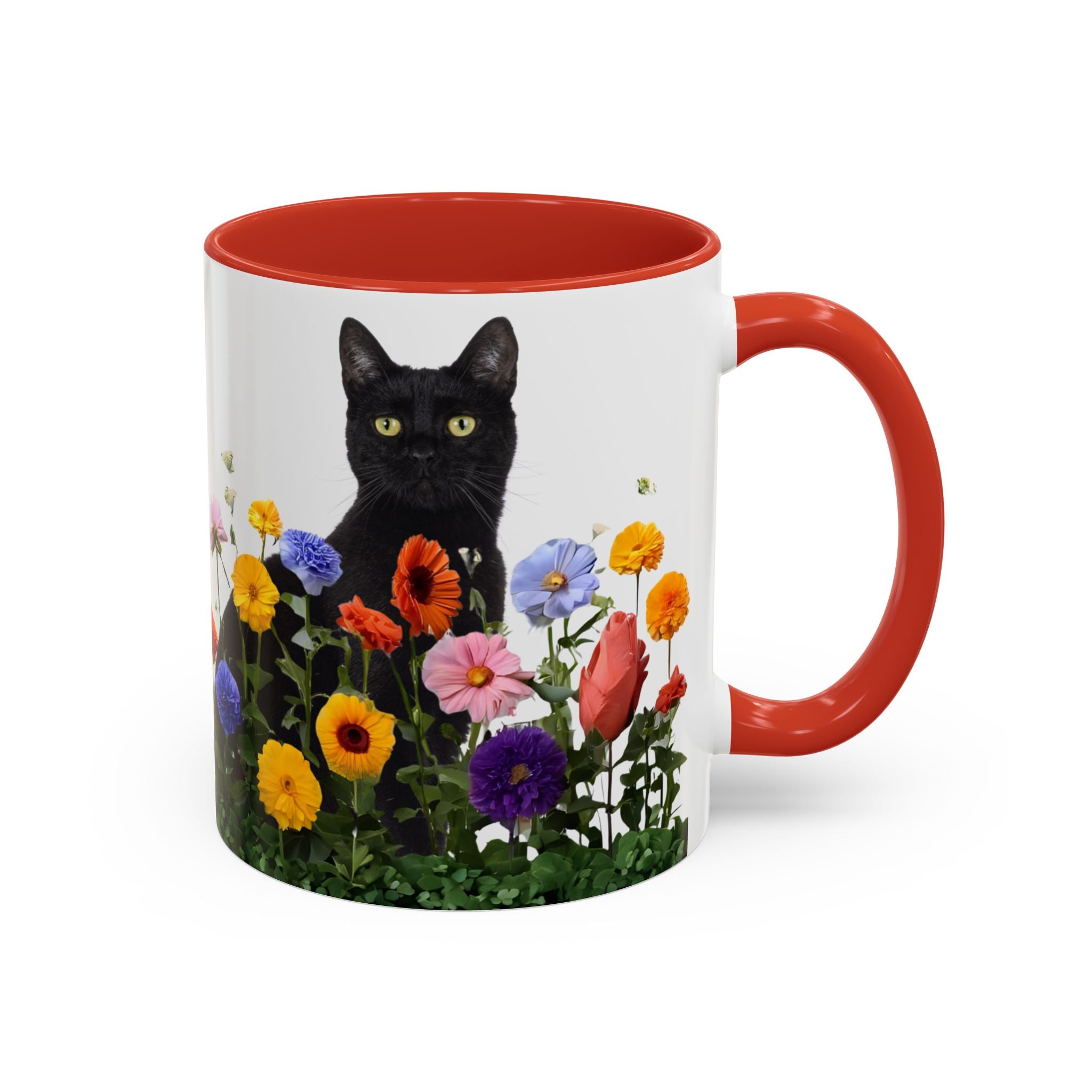 Floral Cats Coffee Mug - 11 oz/15 oz