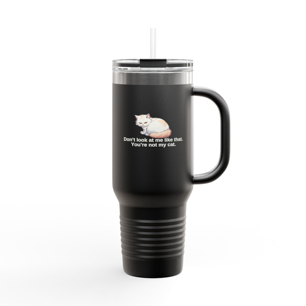 Funny Insulated Travel Mug - 40oz Cat Humor Printify