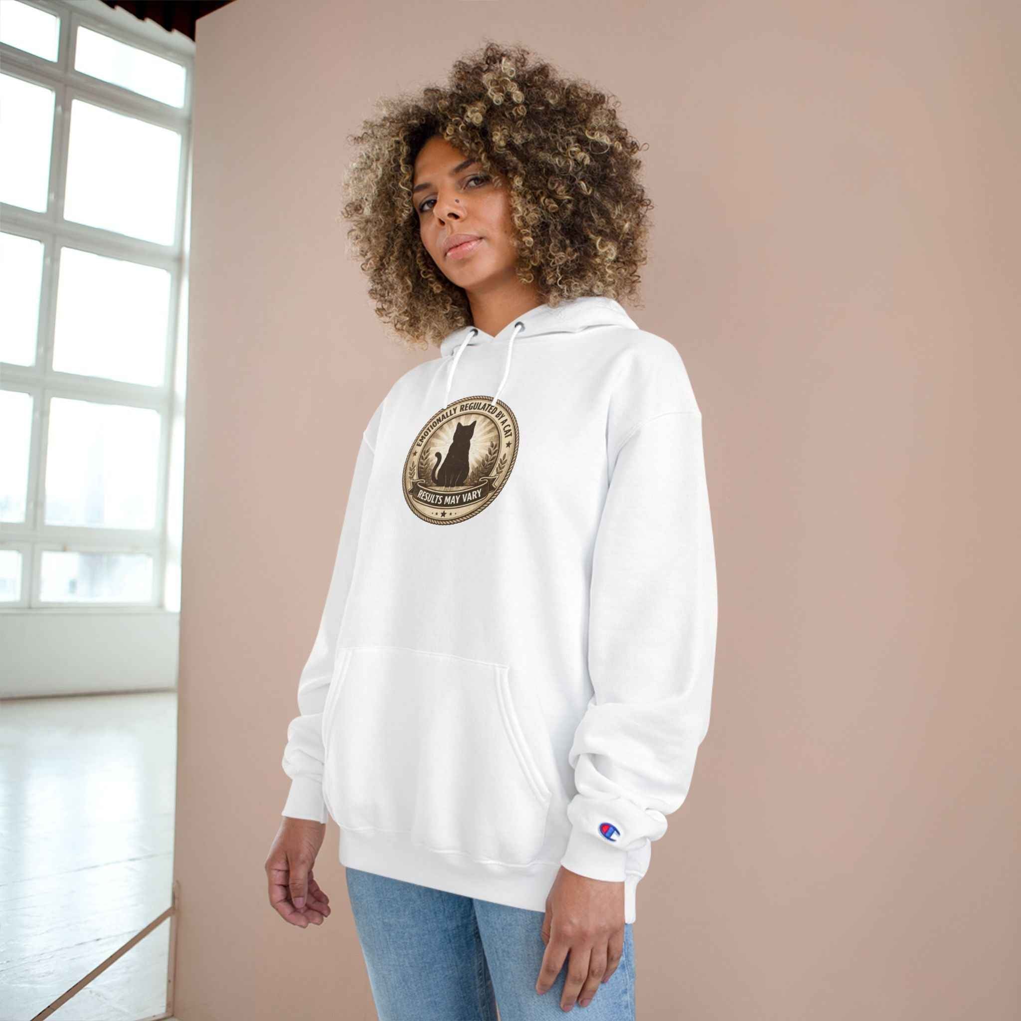 Emotionally Regulated by a Cat Hoodie (Champion® Sweatshirt)