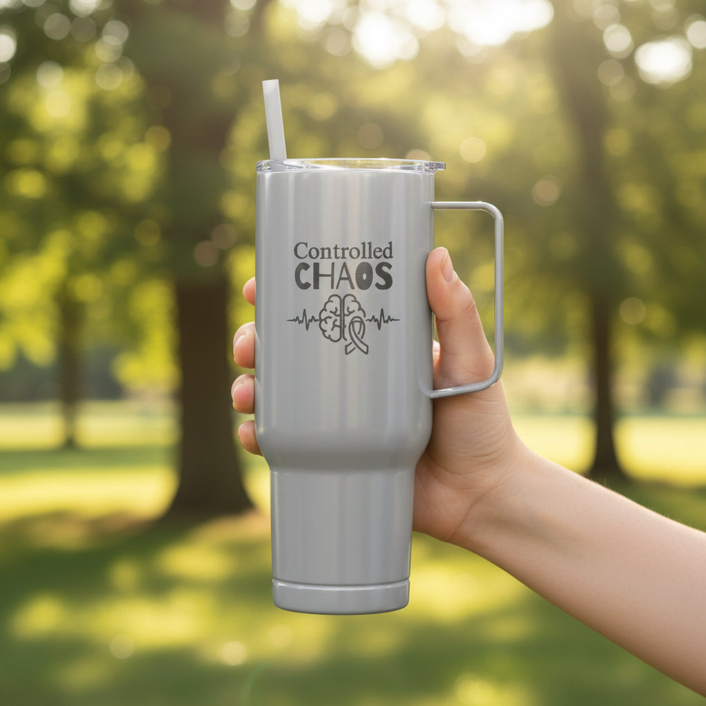 Controlled Chaos 40oz Tumbler – Neurostrong Insulated Travel Mug