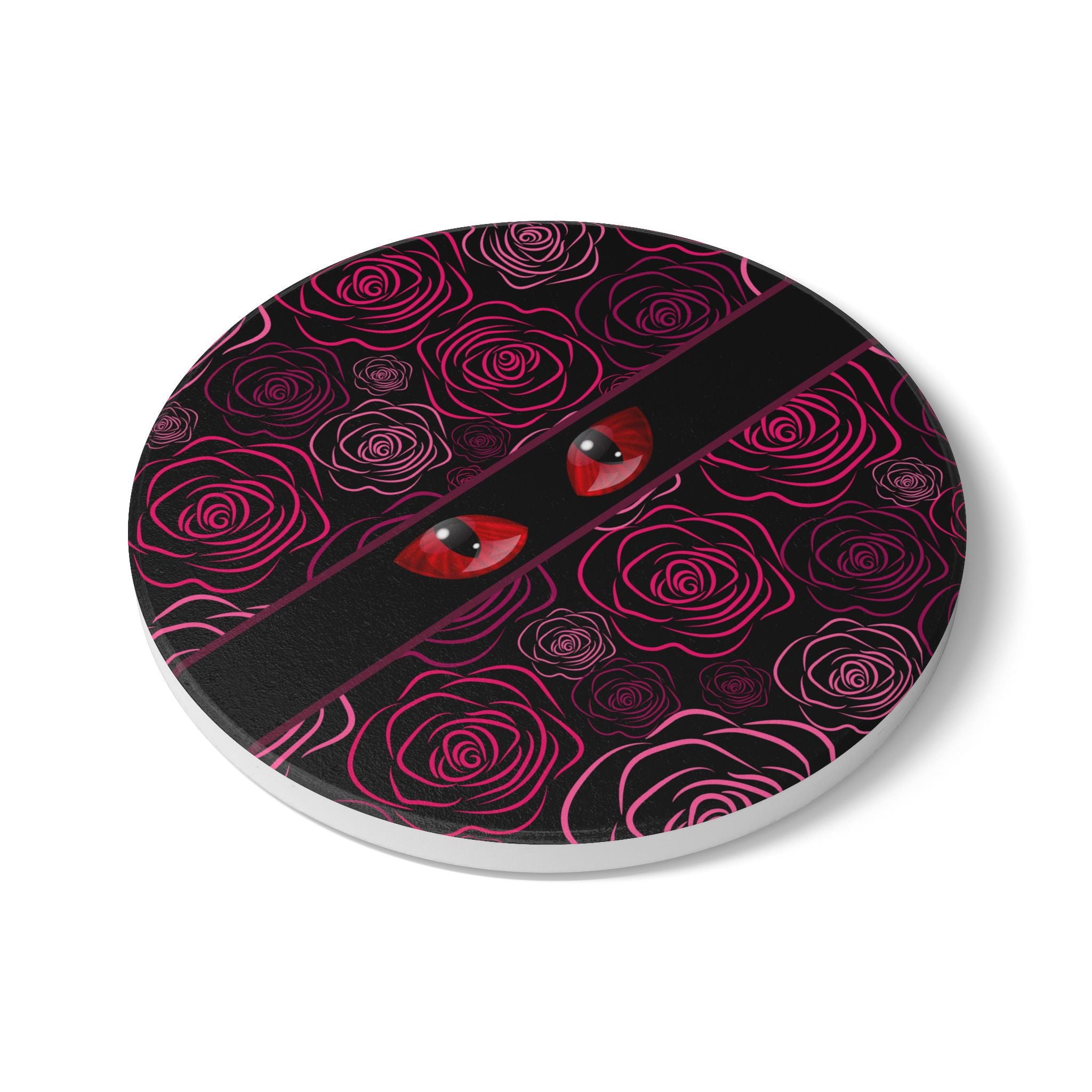 Mystery Cat Eyes Ceramic Coaster