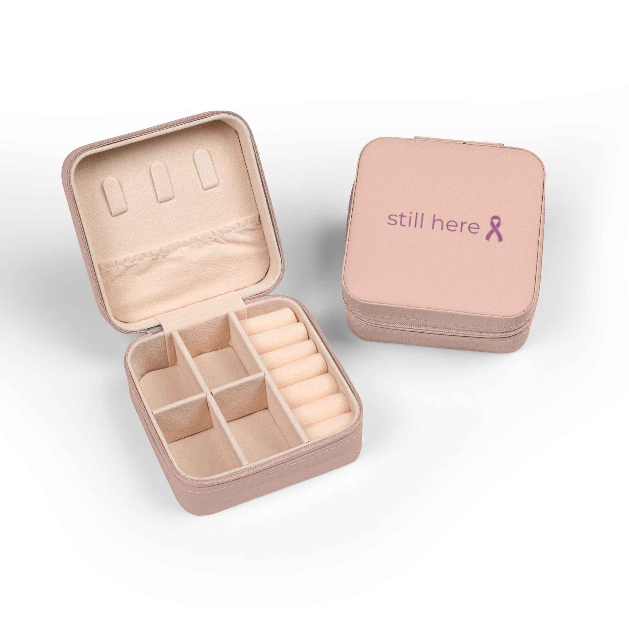 Still Here Jewelry Travel Case – Compact Blush Organizer