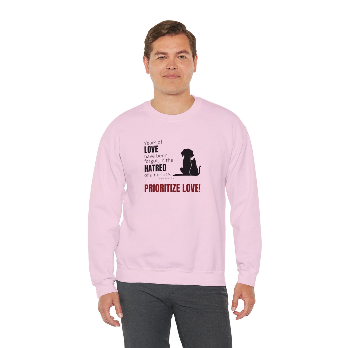 Prioritize Love Unisex Heavy Blend™ Crewneck Sweatshirt