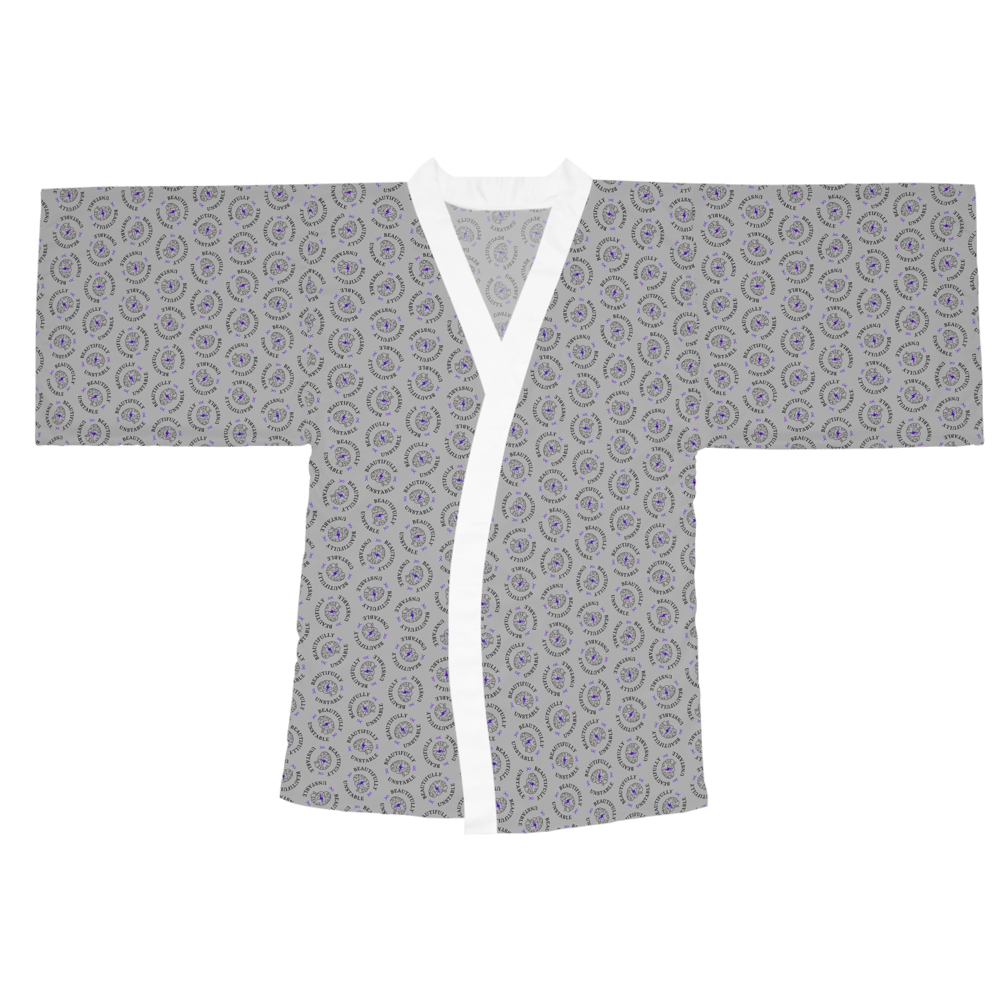Stable Instability Epilepsy Awareness Kimono Robe – Lightweight Lounge Robe