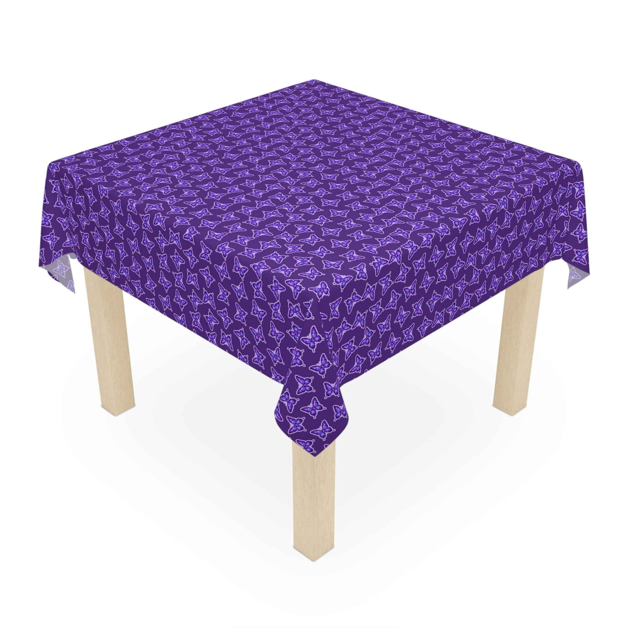 Purple Butterfly Tablecloth – Awareness-Inspired Home Decor