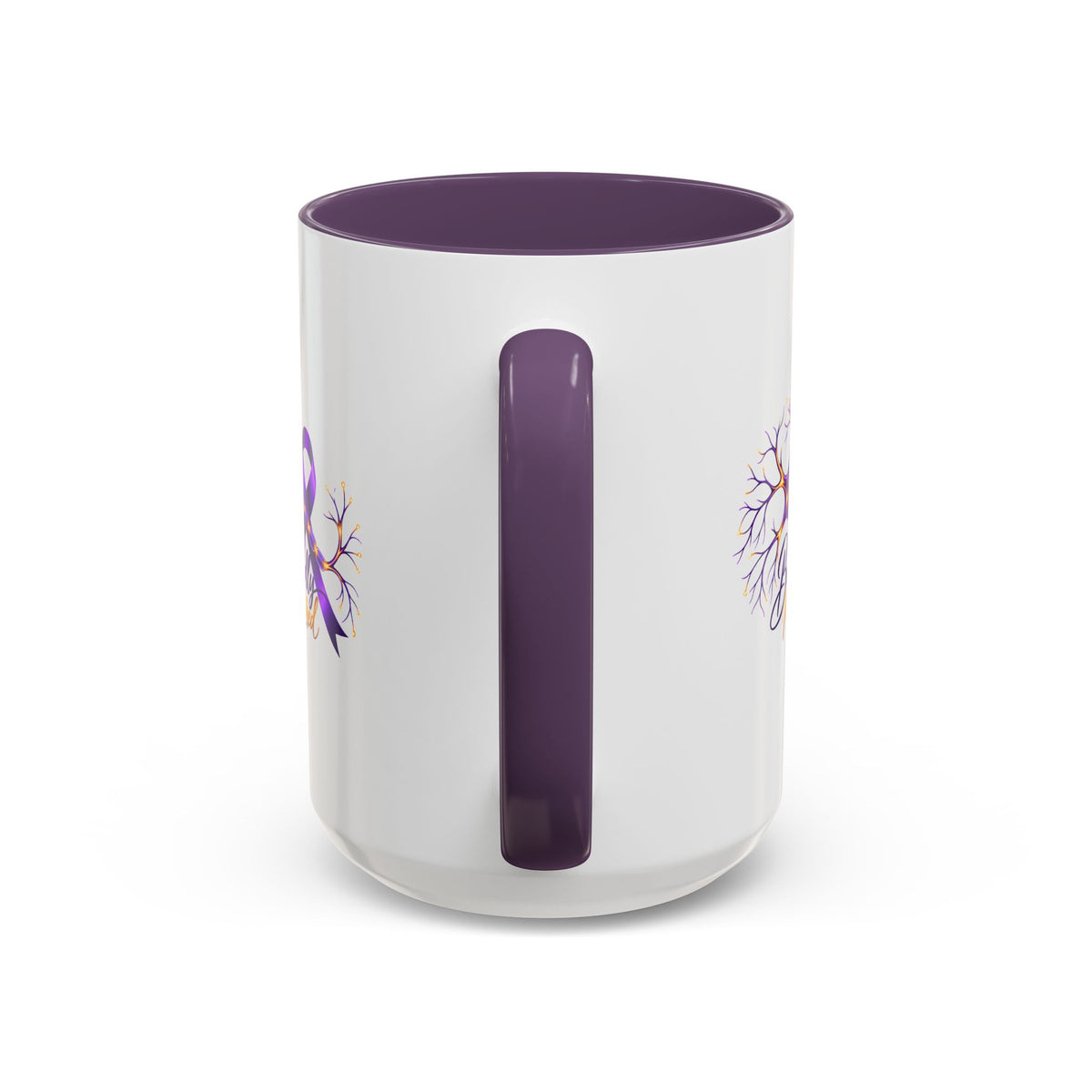 Beautifully Miswired Epilepsy Awareness Ceramic Mug | Purple Ribbon & Neuron Design (11/15oz)