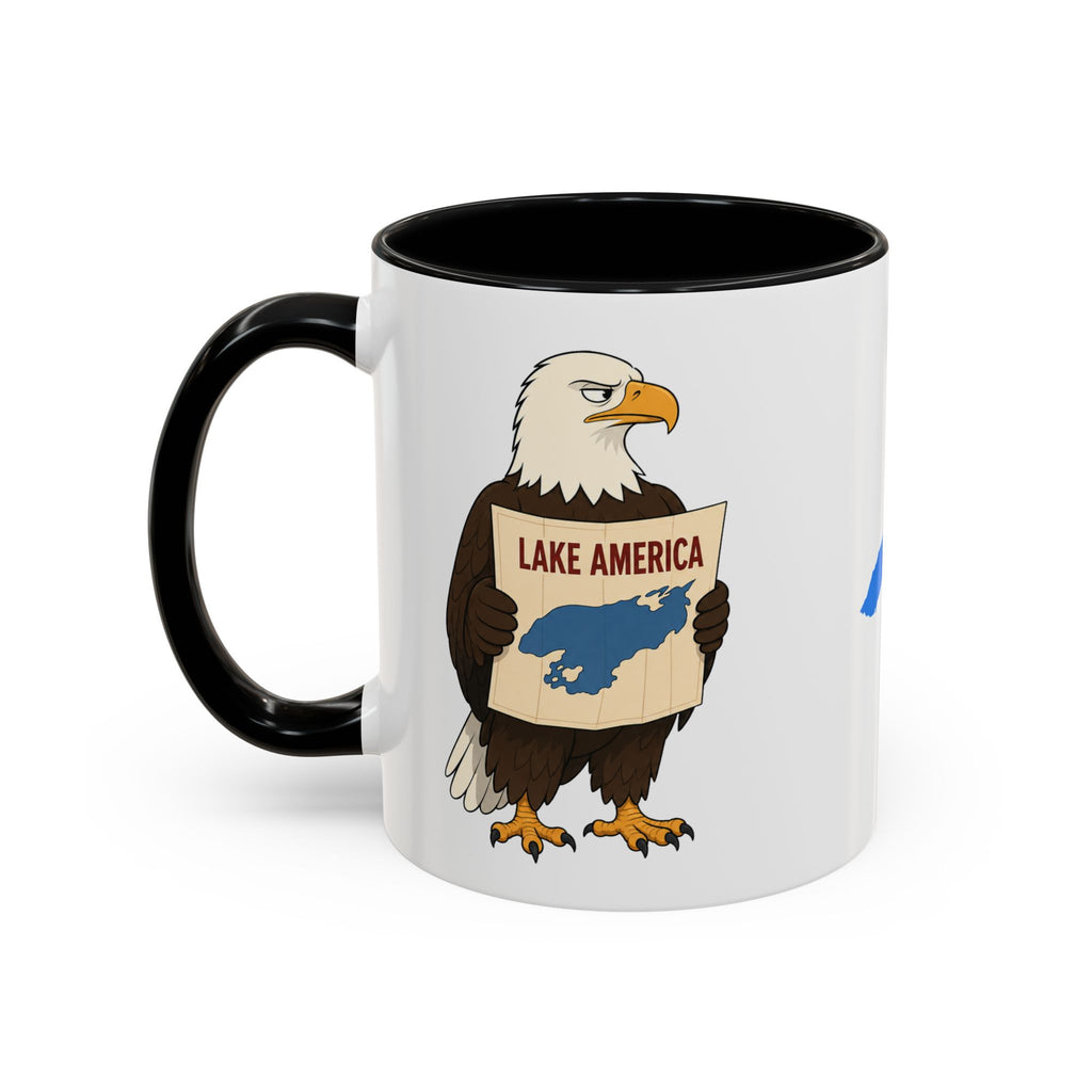 Lake Ontario vs. Lake America Goose & Eagle Coffee Mug | Great Lake Renaming Humor