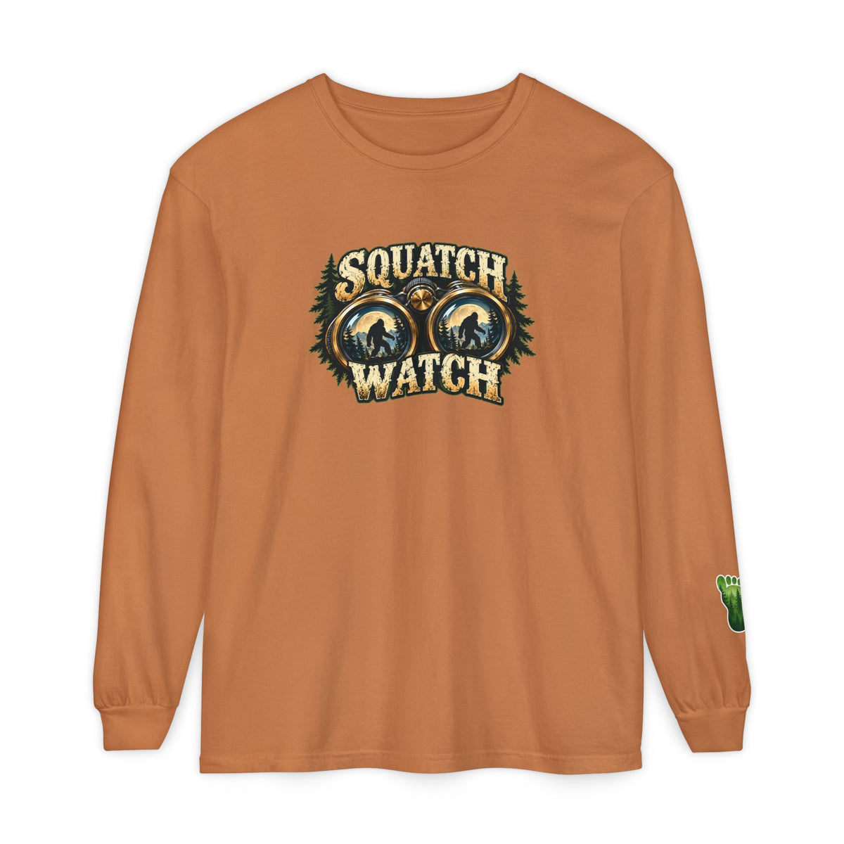 Squatch Watch Bigfoot Long Sleeve Shirt | Sasquatch Graphic Tee