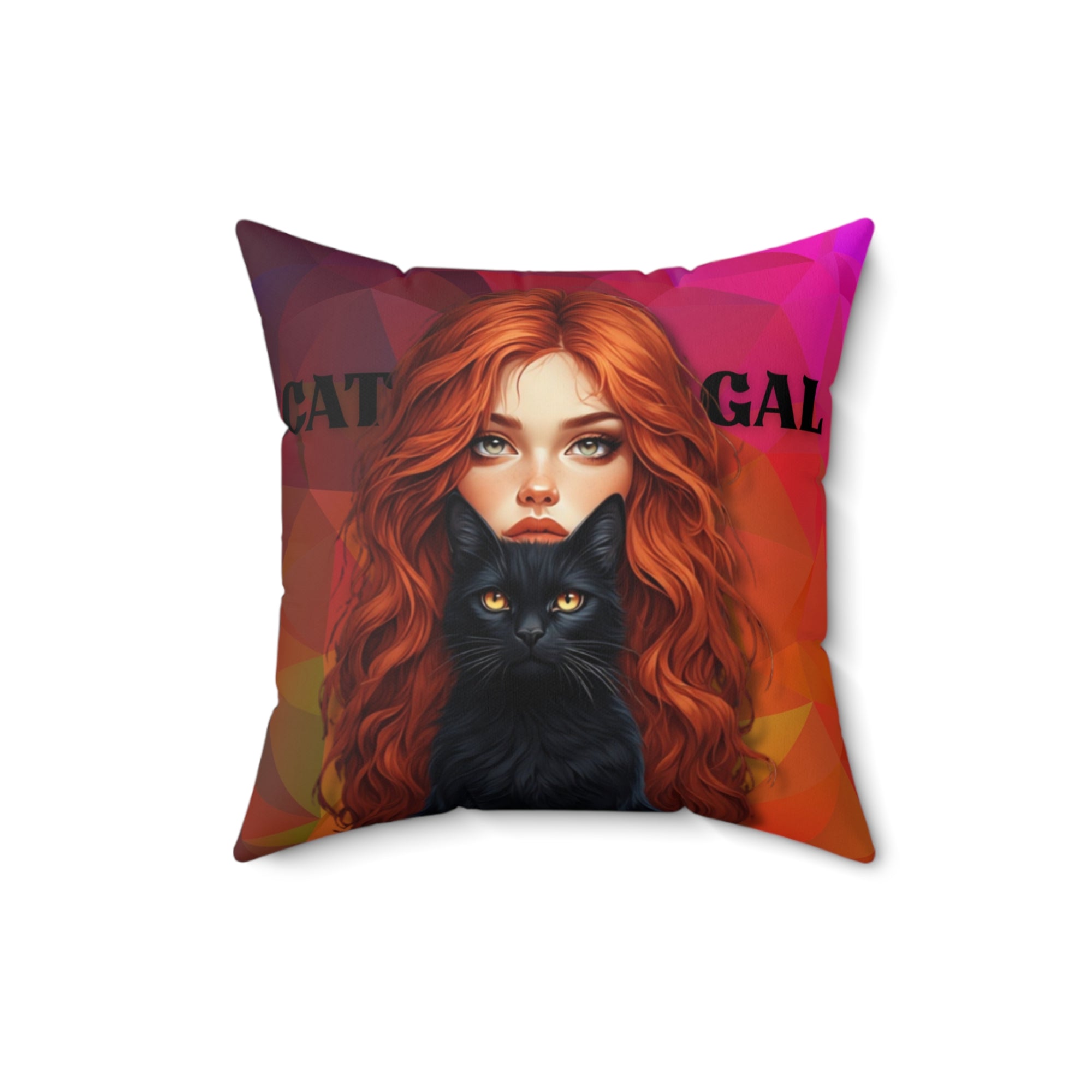 Cat Gal Decorative Pillow, Home Decor