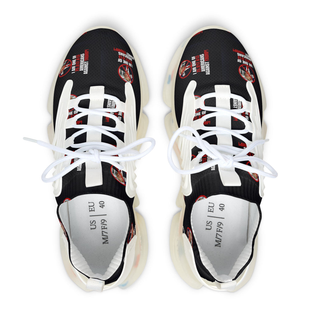 Trendy Women's Mesh Sneakers - American Against Trump Design Printify