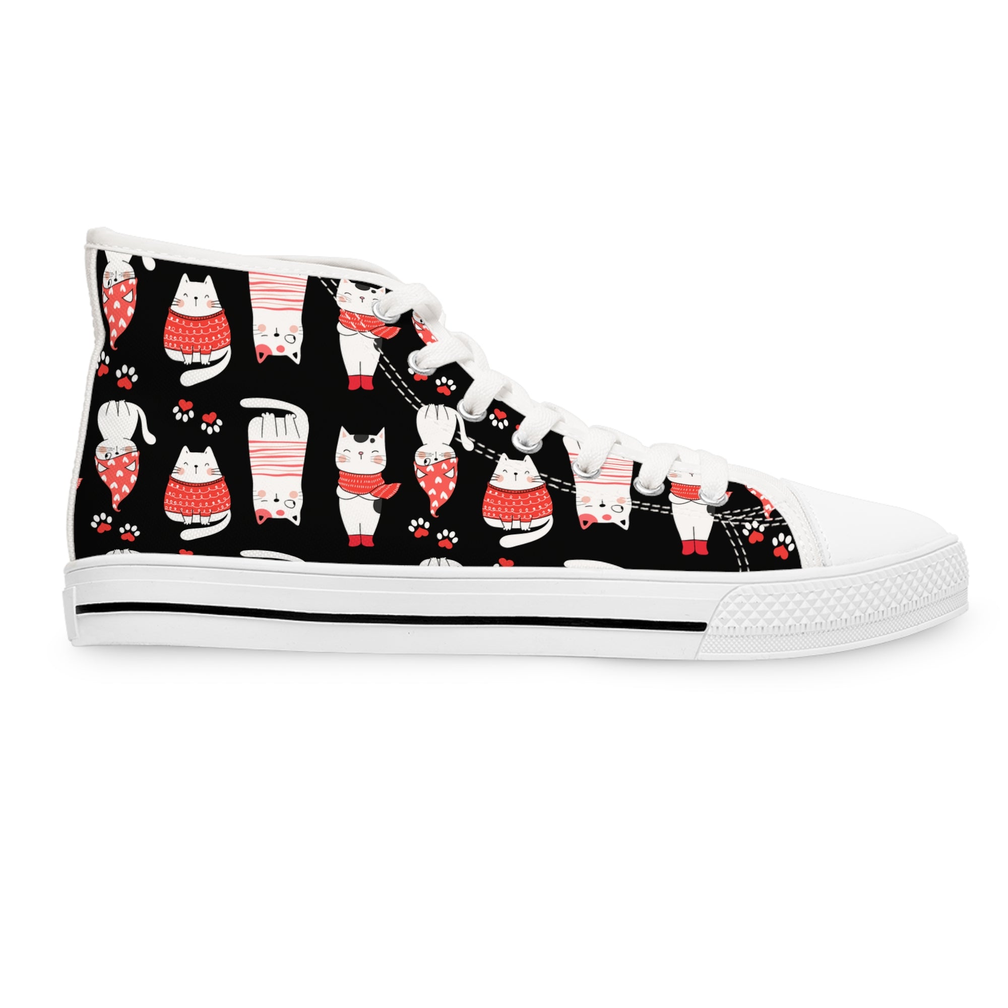 Winter Cats Women's High Top Sneakers