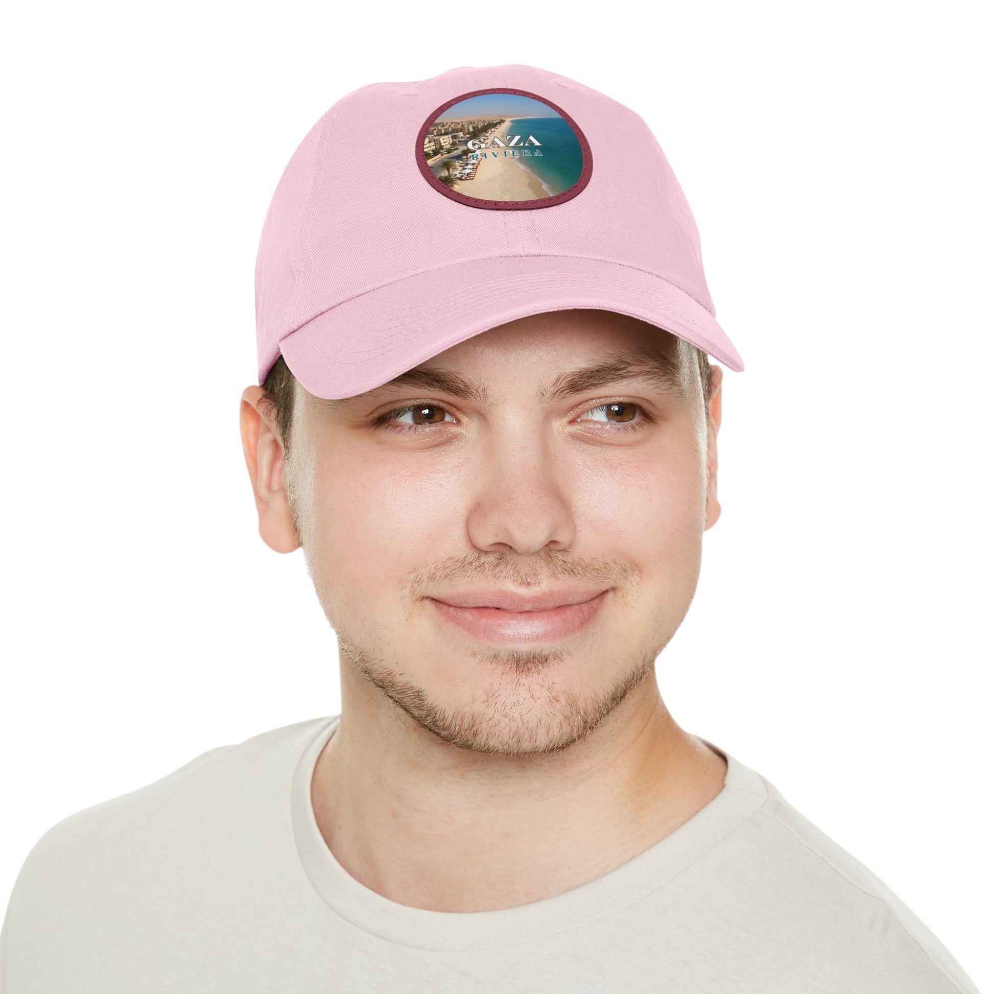 Gaza Riviera Dad Hat with Leather Patch Printify