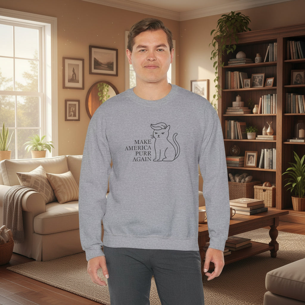 “Make America Purr Again” Parody Cat Sweatshirt