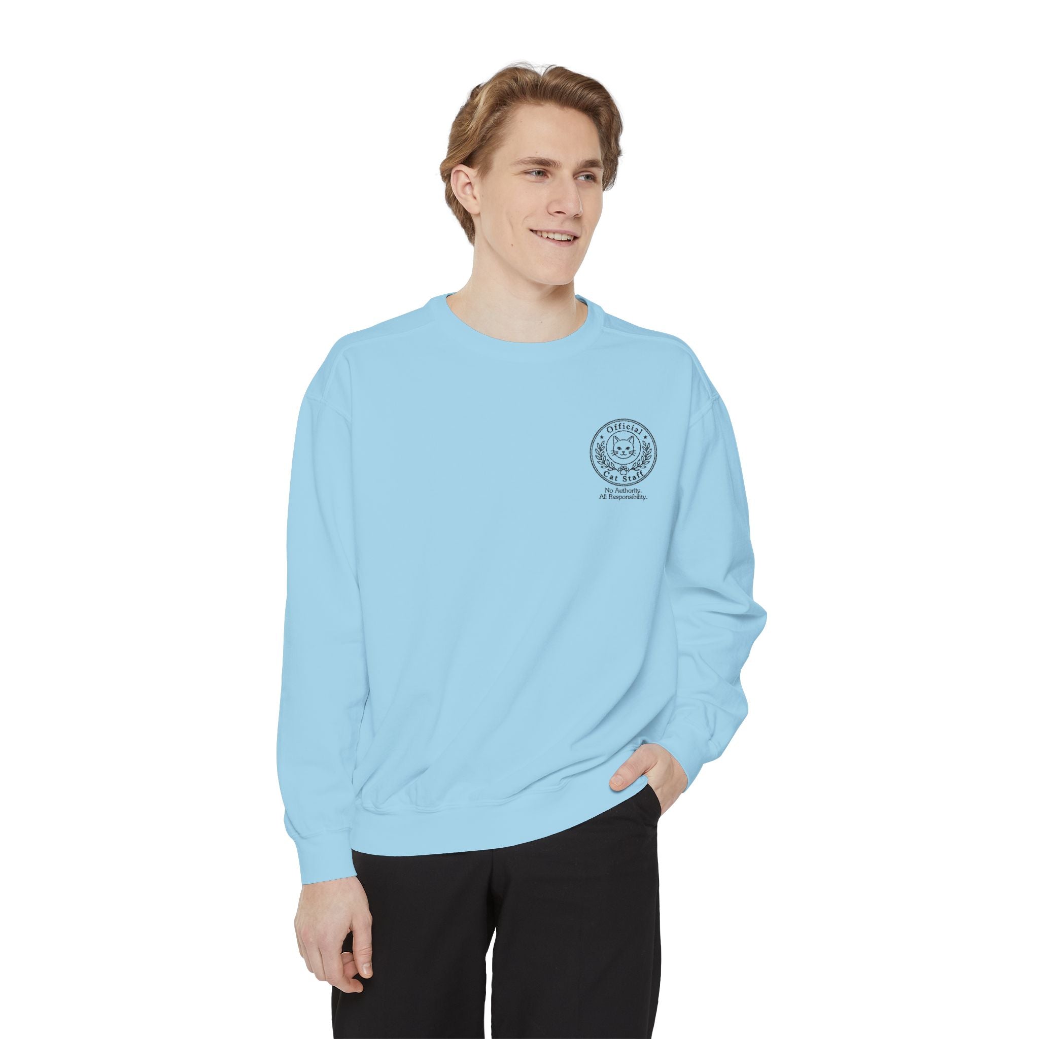 Official Cat Staff Embroidered Relaxed-Fit Sweatshirt