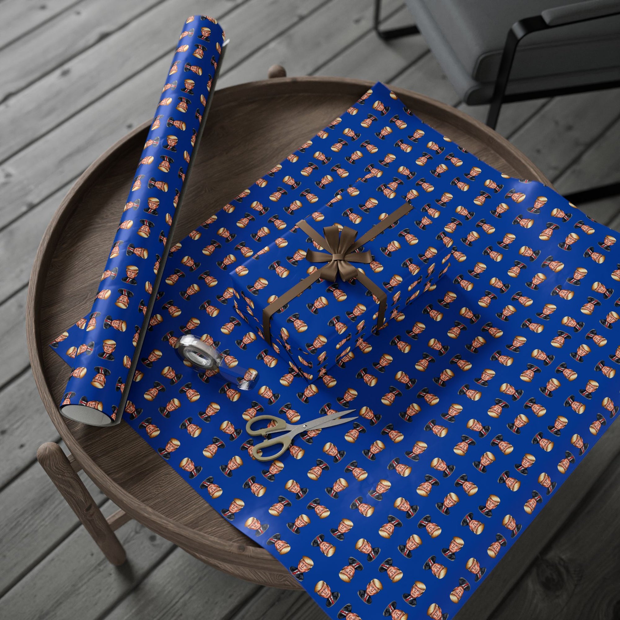 Colorful Trump Face Gift Wrap Paper for All Occasions