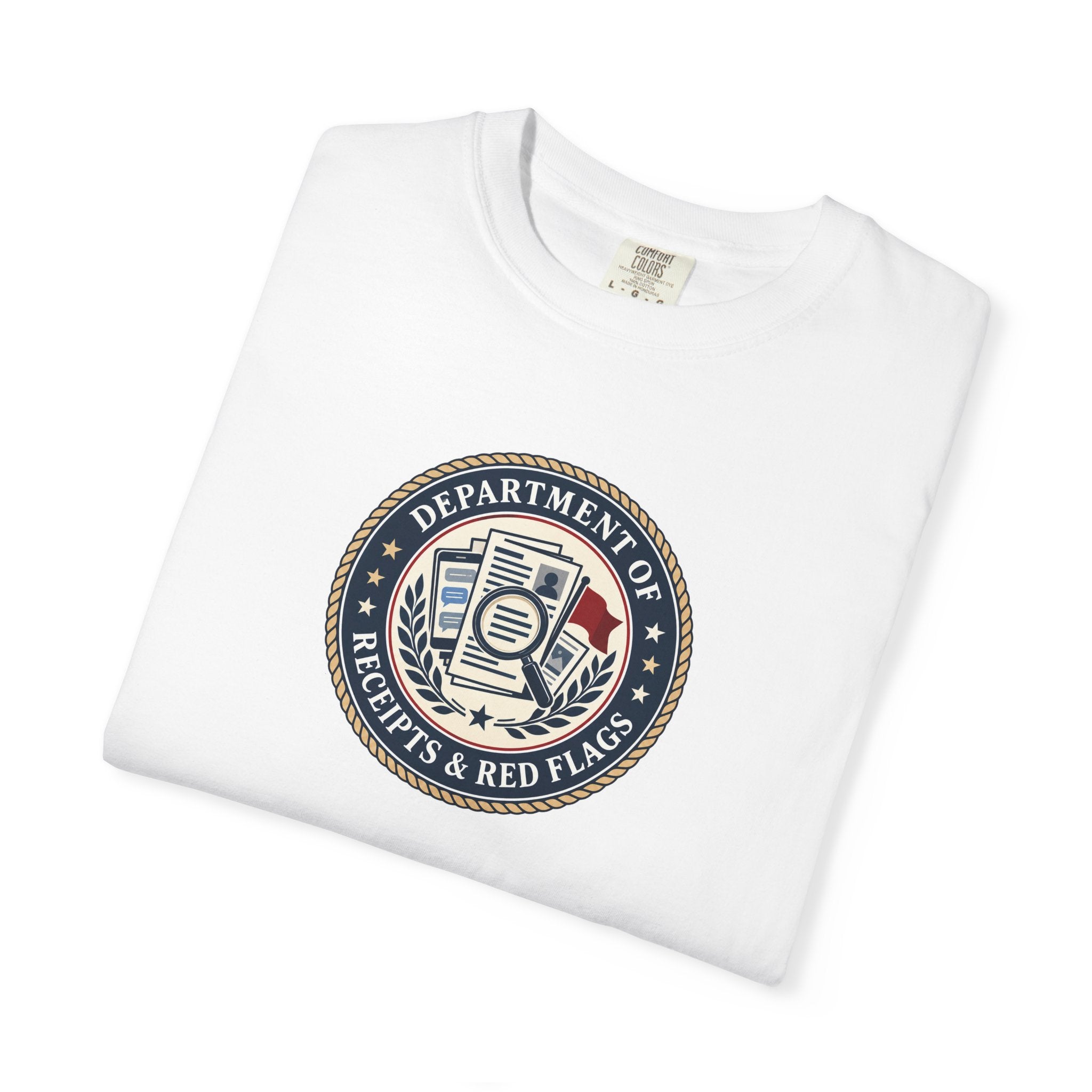 Department of Receipts & Red Flags T-Shirt | True Crime Faux Agency Tee