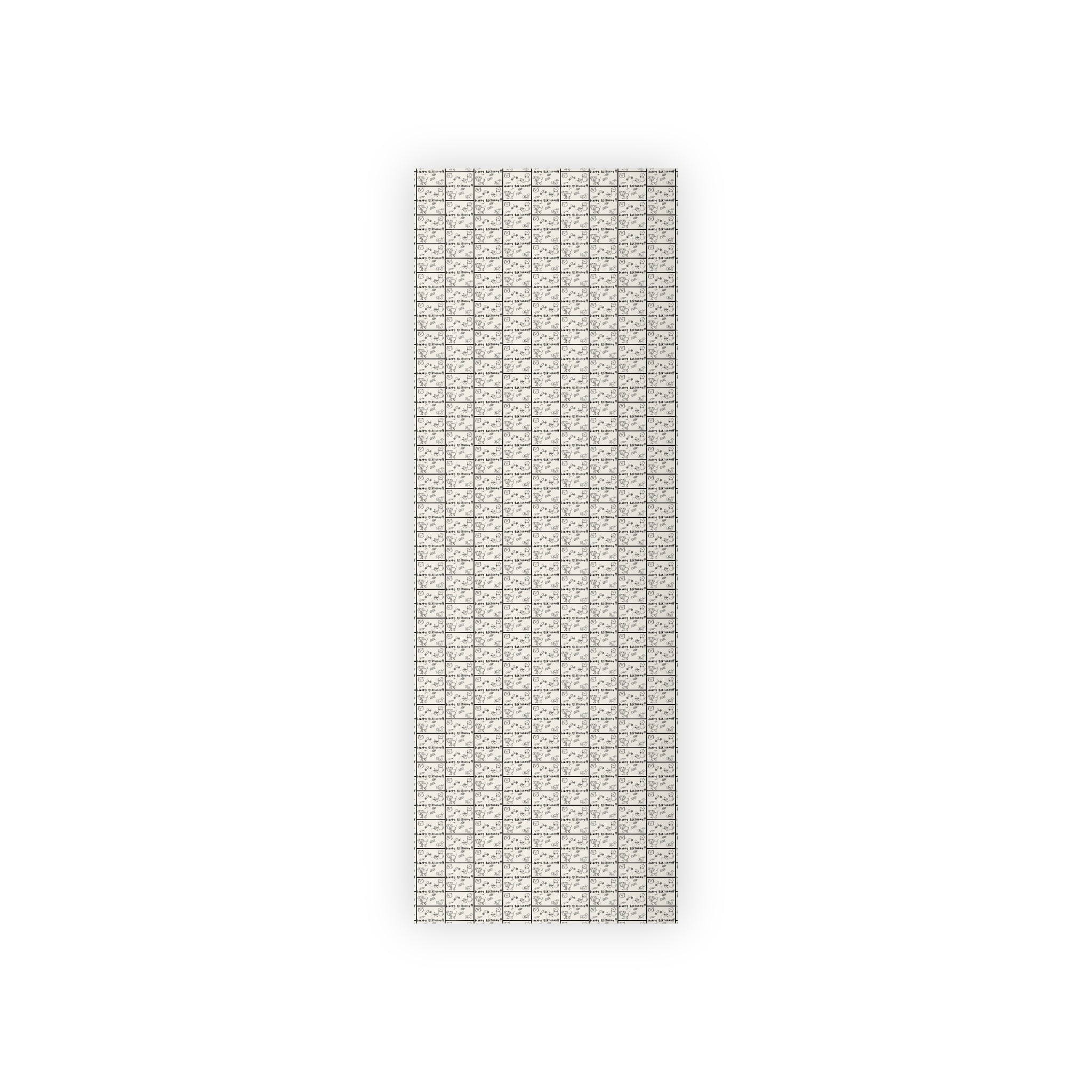 Sketched Puppies & Kitties Birthday Gift Wrapping Paper Rolls, 1pc - EpiAl's Shop