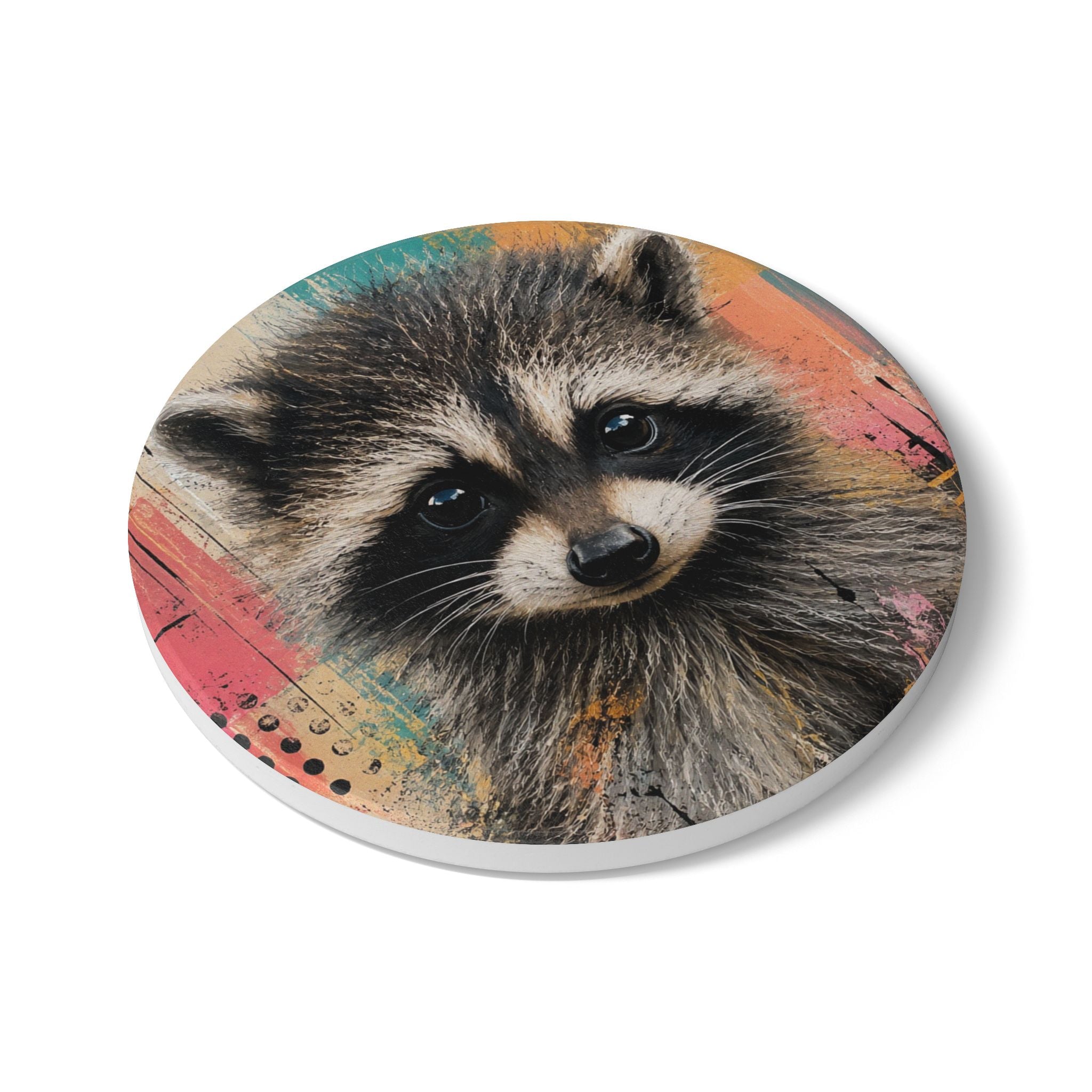 Jimothy Raccoon Ceramic Coaster
