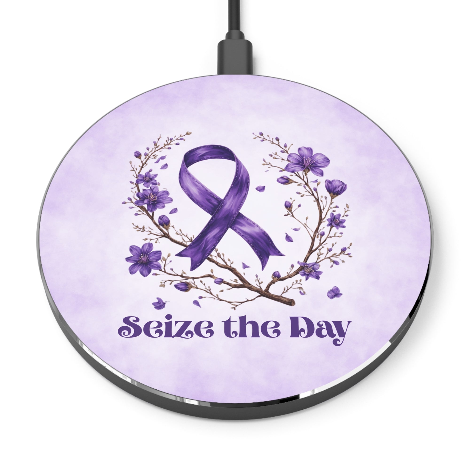 Seize the Day Wireless Charger - Fast Charging Pad with Floral Design