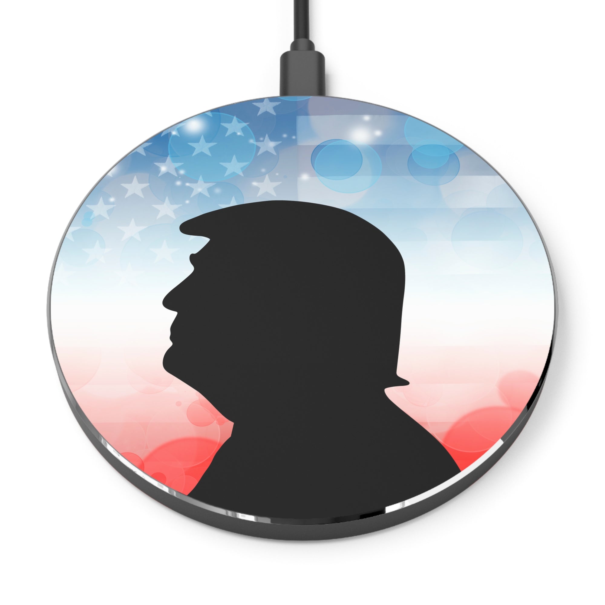 Fast Wireless Charger with Patriotic Design - Ideal for Trump Supporters