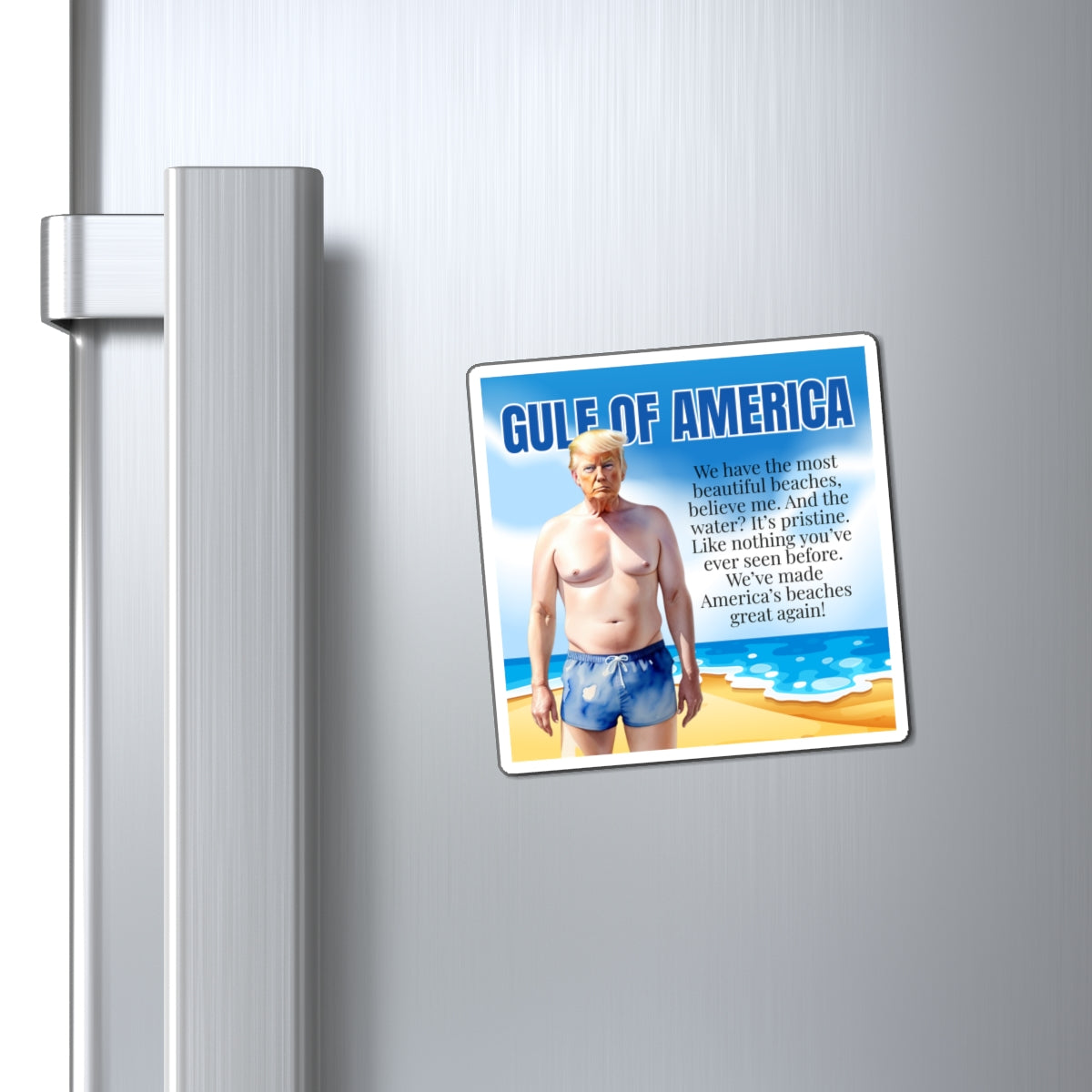 American Gulf Beaches Great Again Magnet - Fun Summer Decor