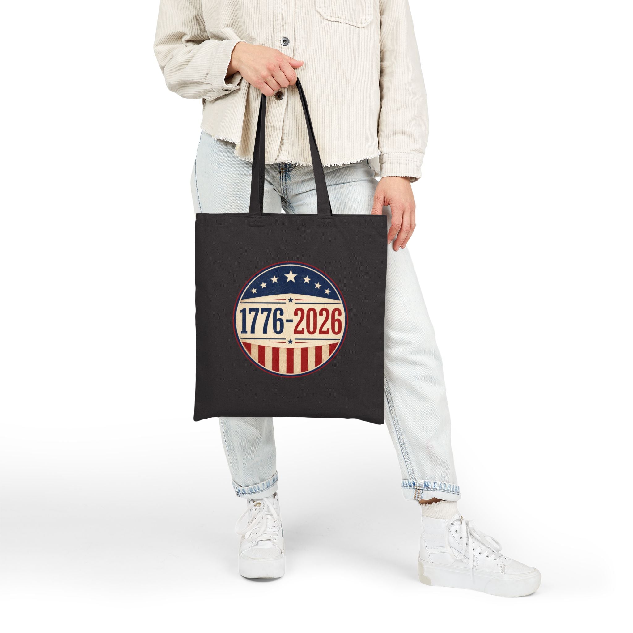1776–2026 America Anniversary Canvas Tote Bag | Patriotic USA Carryall