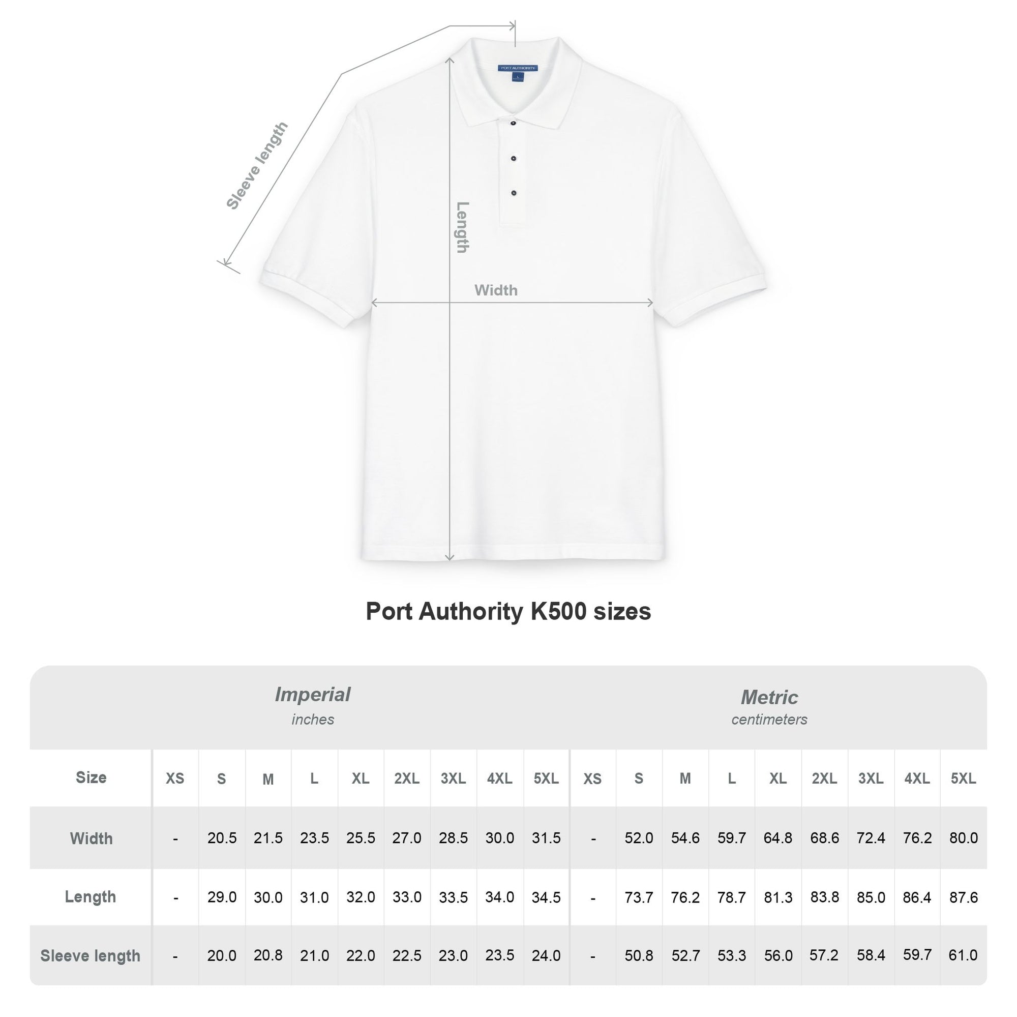 Classic White Gulf Coast Embroidered Unisex Polo Shirt