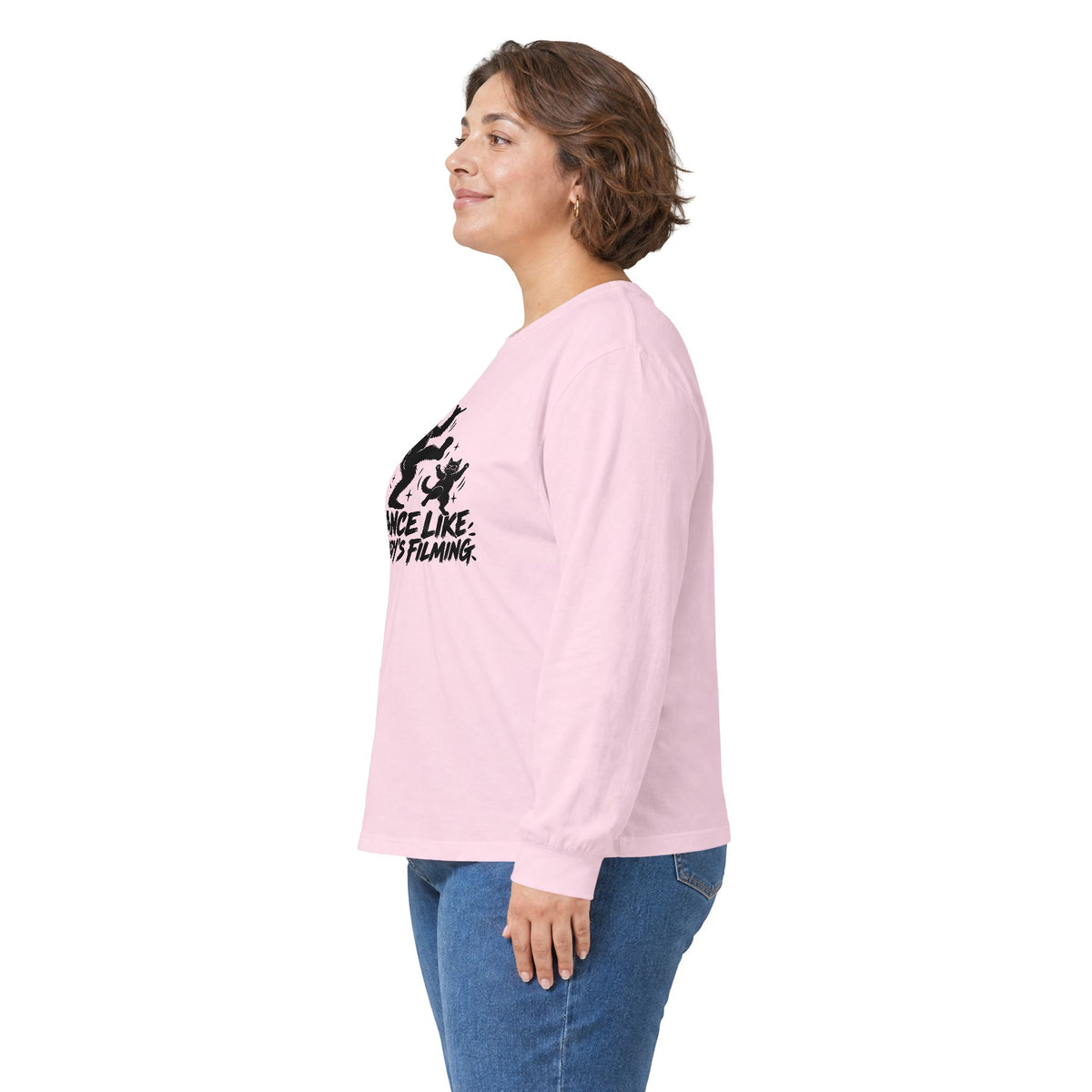 Dance Like Nobody's Filming | Bigfoot & Cat Long Sleeve T-Shirt