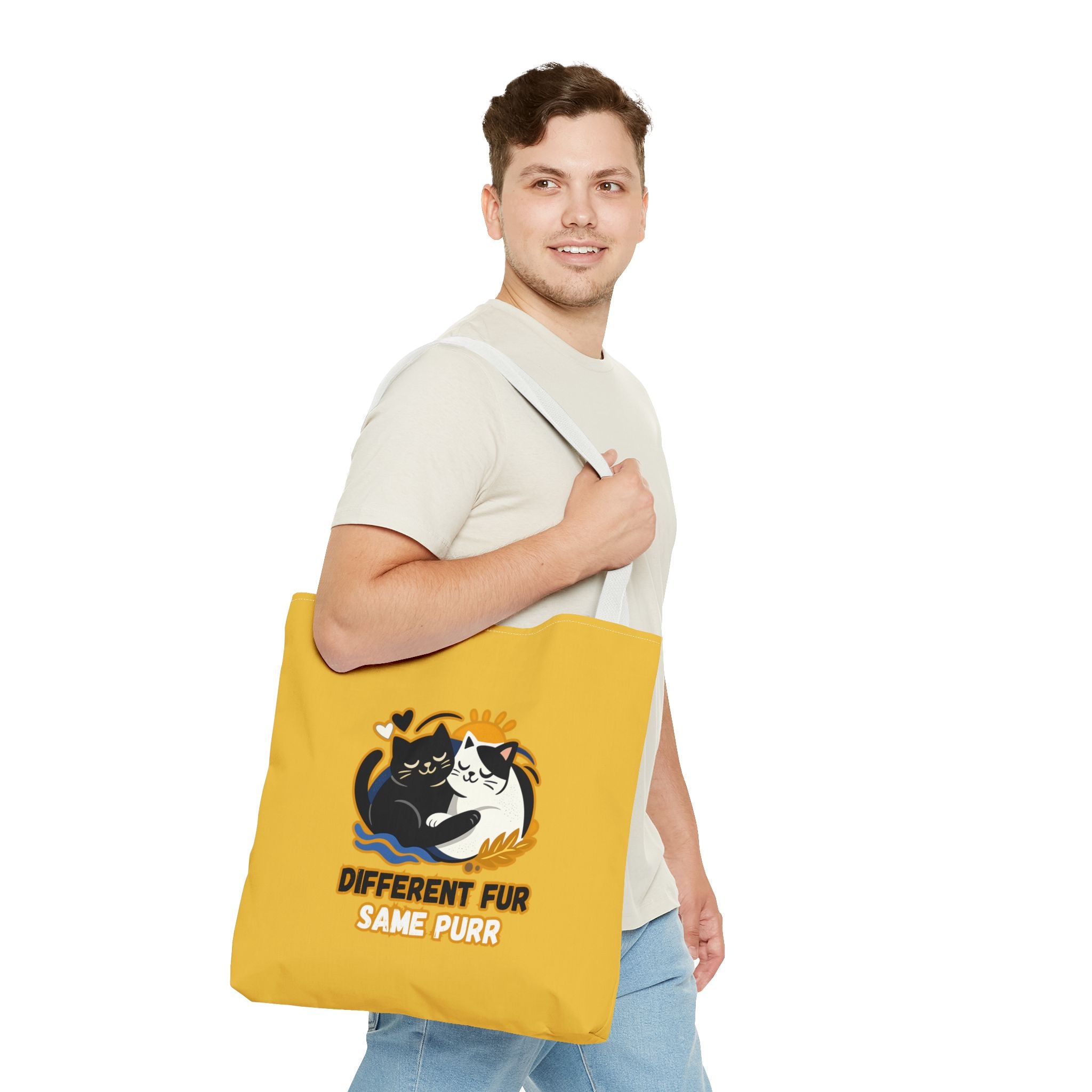 Different Fur, Same Purr Cat Tote Bag – Cozy Friendship Market Bag