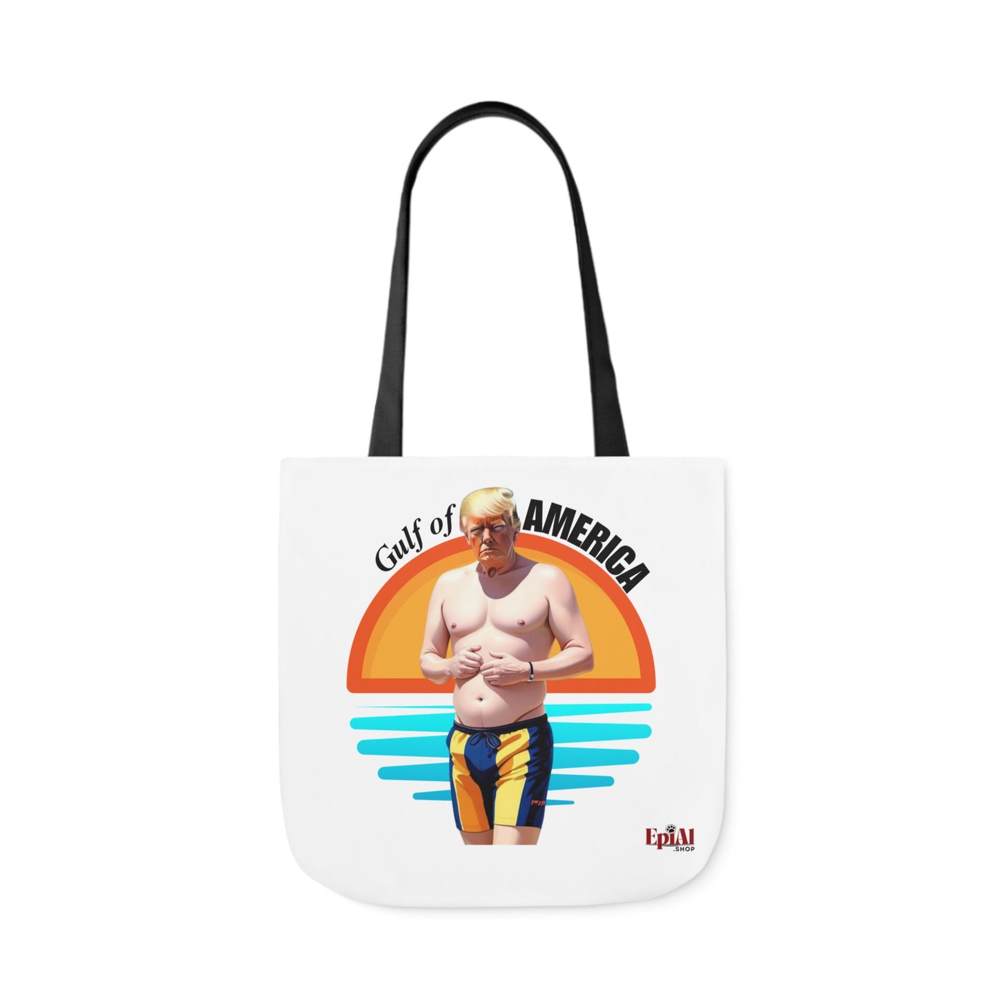 Gulf of America Canvas Tote Bag with 4-Color Straps - Fun Beach Accessory