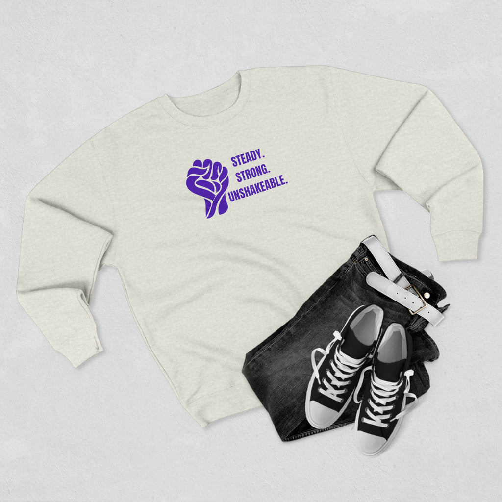 Steady. Strong. Unshakeable. — Epilepsy Awareness Sweatshirt