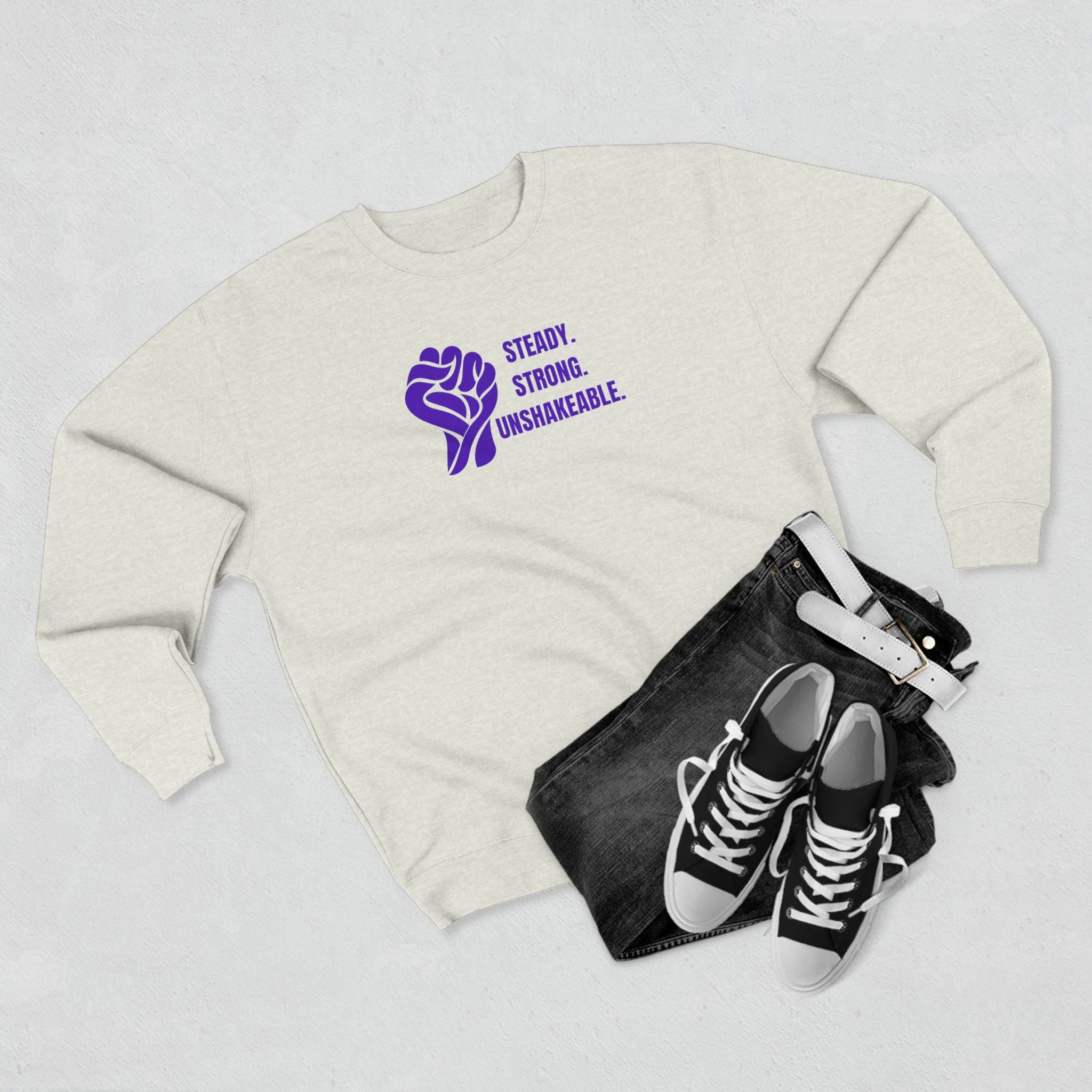 Steady. Strong. Unshakeable. — Epilepsy Awareness Sweatshirt