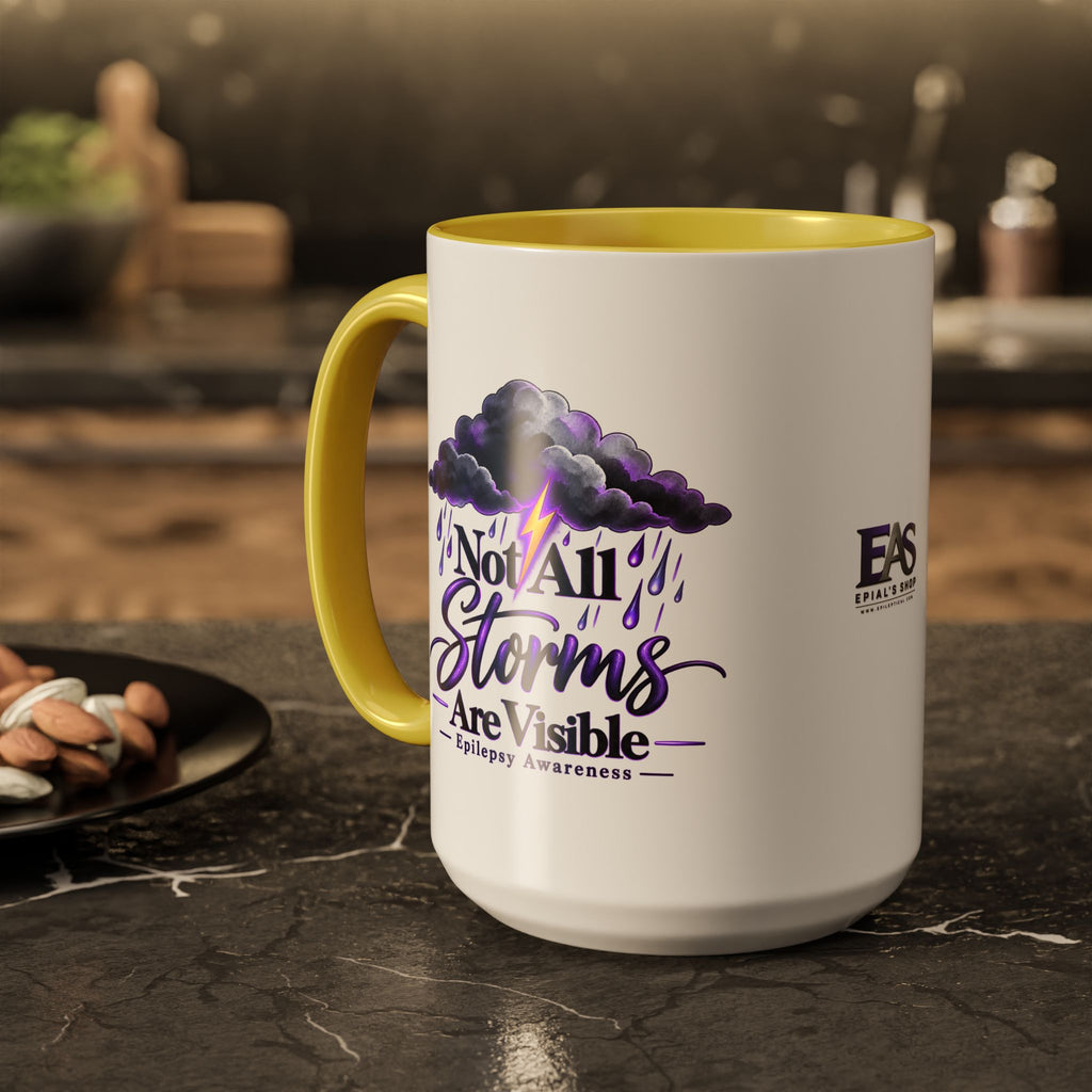 Not All Storms Are Visible Epilepsy Awareness Mug | Purple Storm Cloud Coffee Cup (11oz/15oz)