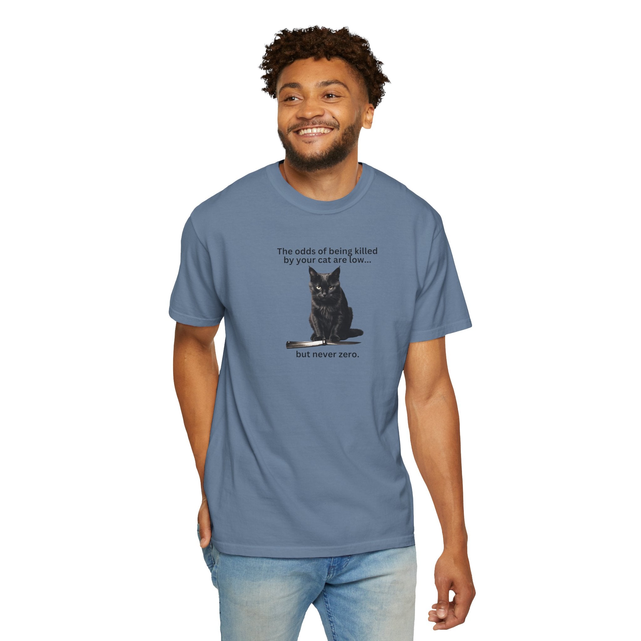 Photo depicting the ​Odds Unisex Garment-Dyed T-shirt from EpiAl's Shop.
